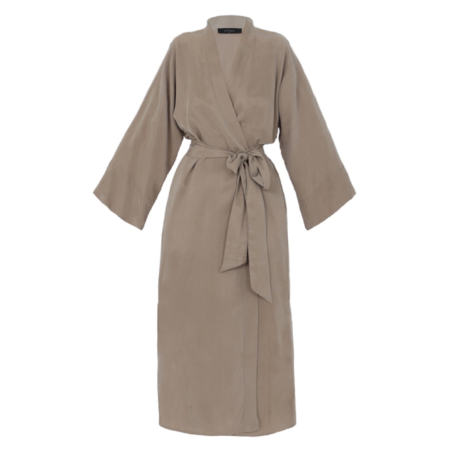 Niluu Neutrals Sand Women's Kimono Robe In Gray