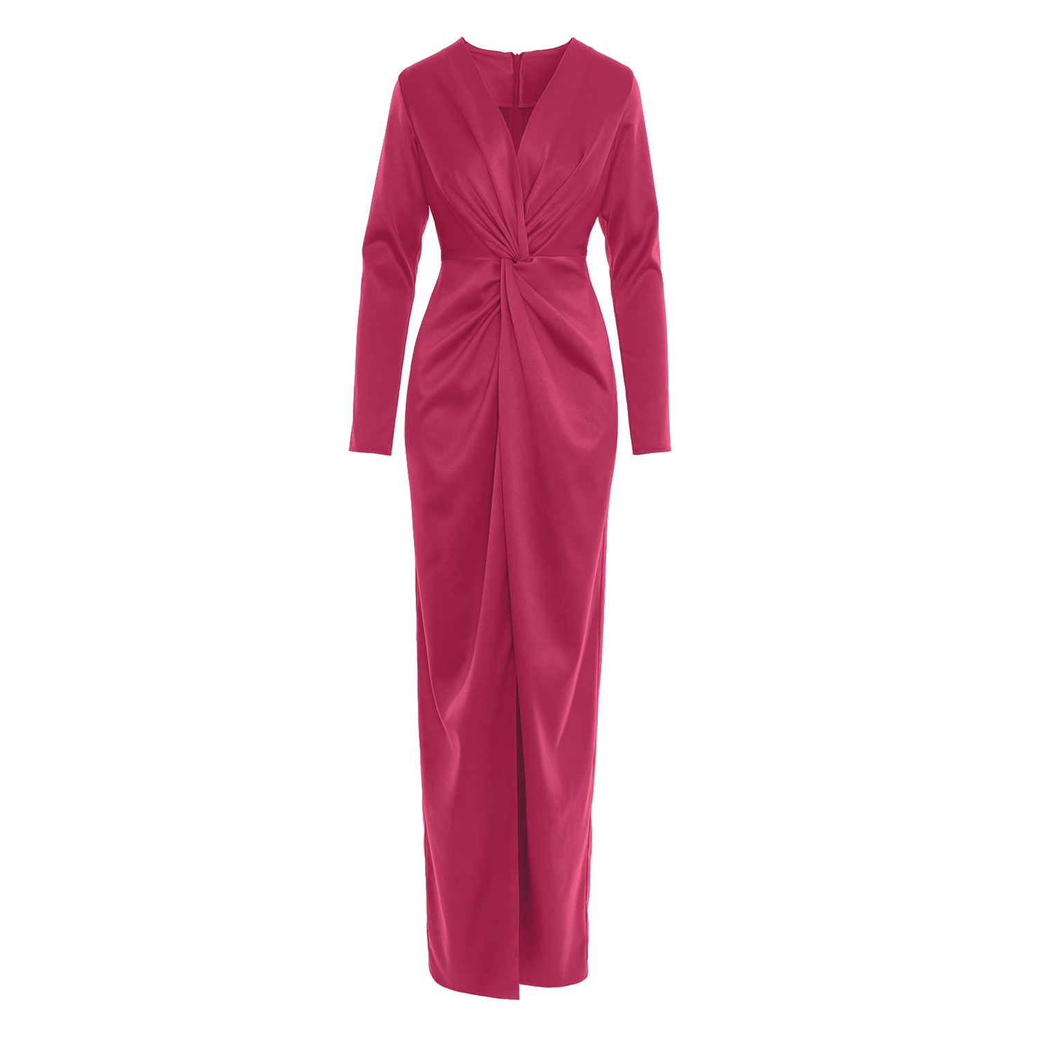 Framboise Women's Pink / Purple Lidia Long Elegant Fuchsia Dress In Pink/purple