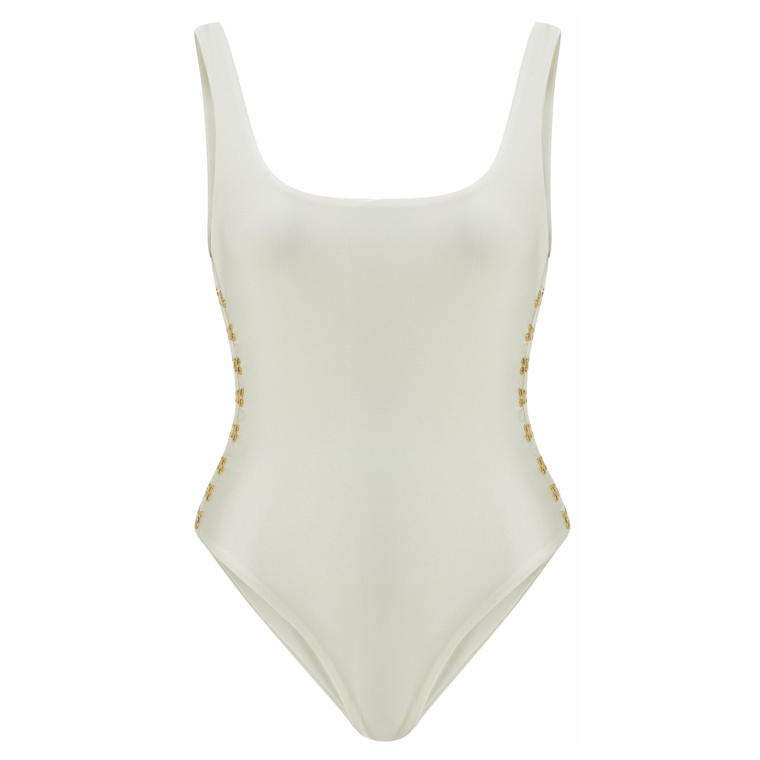 Women’s White Faye Sleeveless Bodysuit In Pearl Extra Small Rak & Romi