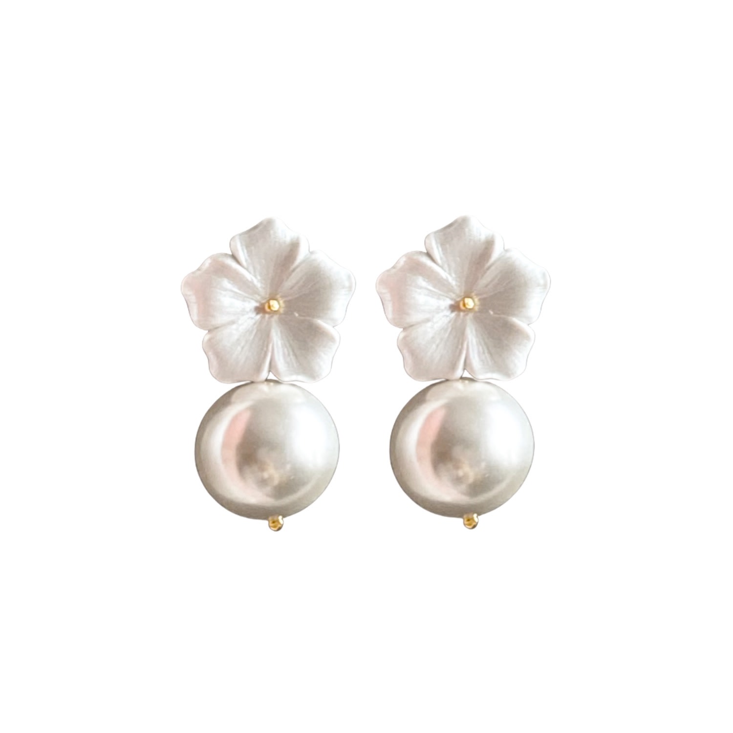 Women’s Gold / White Bavella Earrings | Alegoria Jewellery