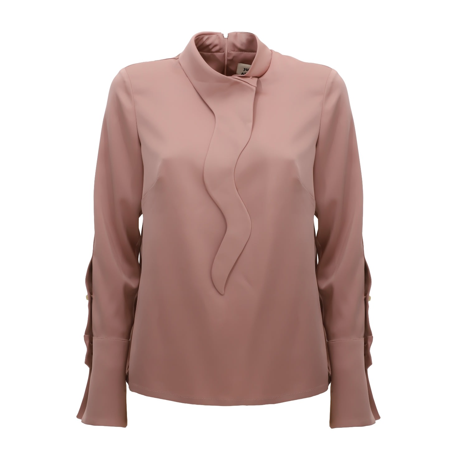 Julia Allert Women's Pink / Purple Luxury Silk-feel Satin Blouse Blush In Pink/purple
