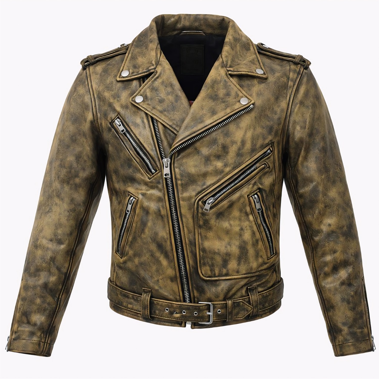 Dirt Biker Vintage Biker Leather Jacket | ZastaStudio | Wolf & Badger