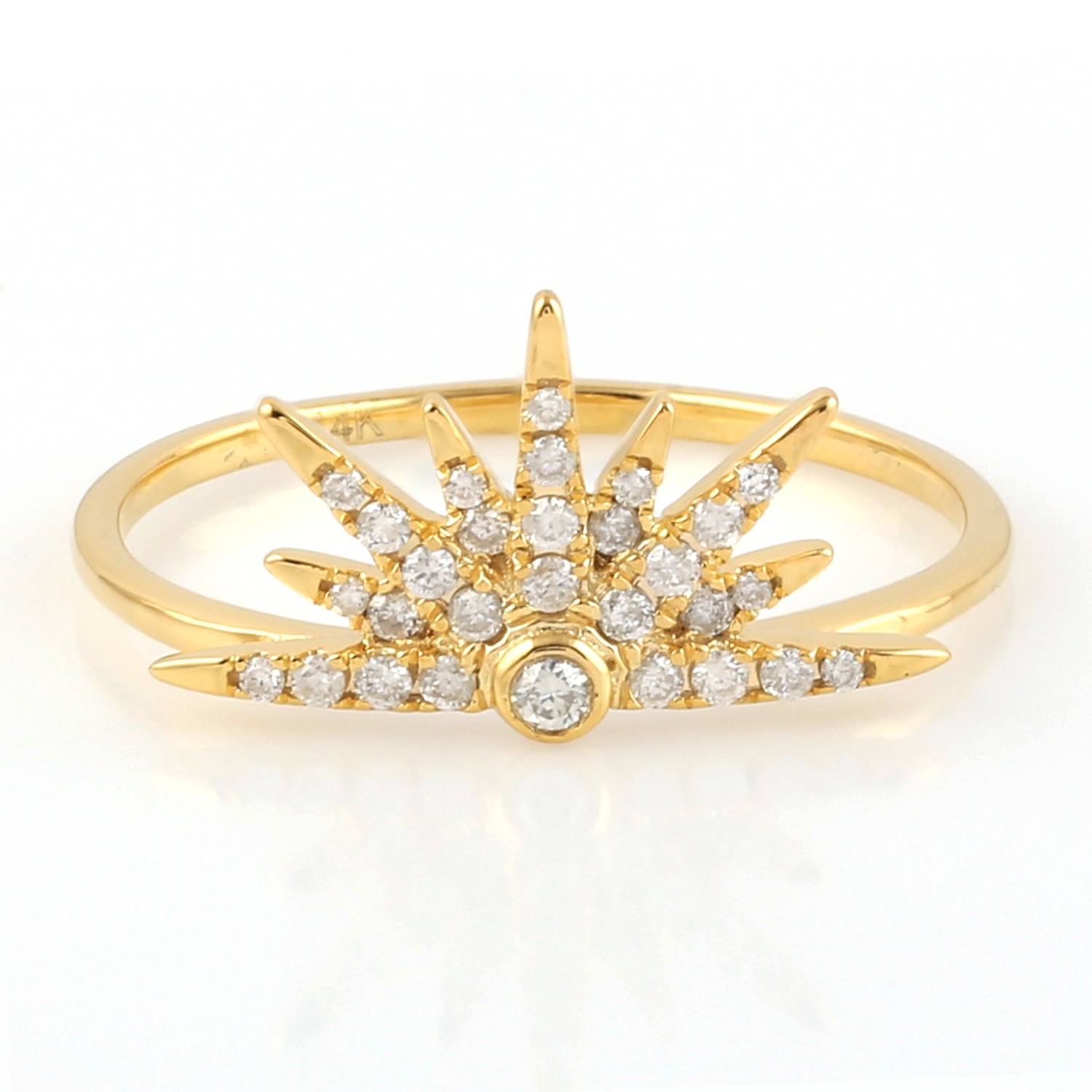 Gold 2024 sunburst ring