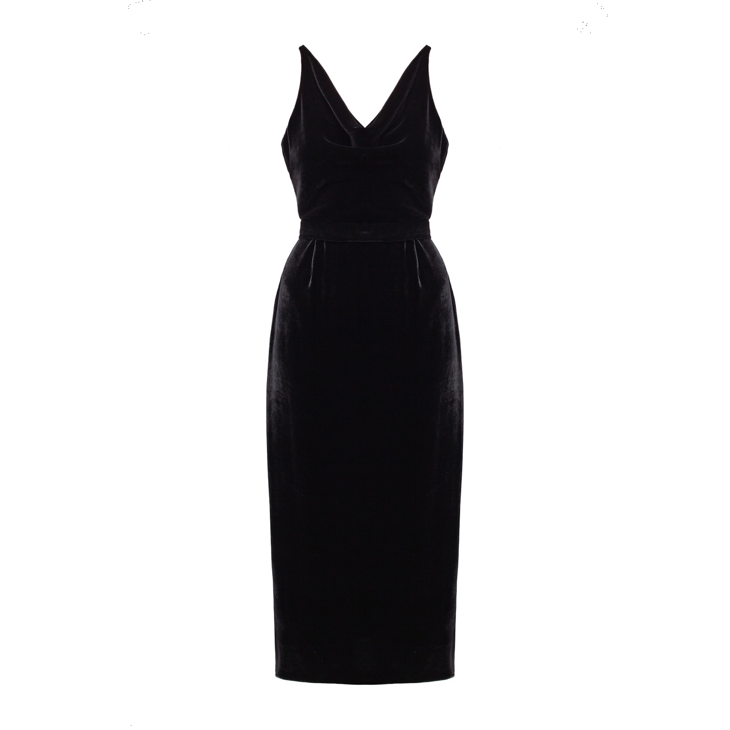 Undress Women's Kalila Velvet Midi Dress In Black In Black
