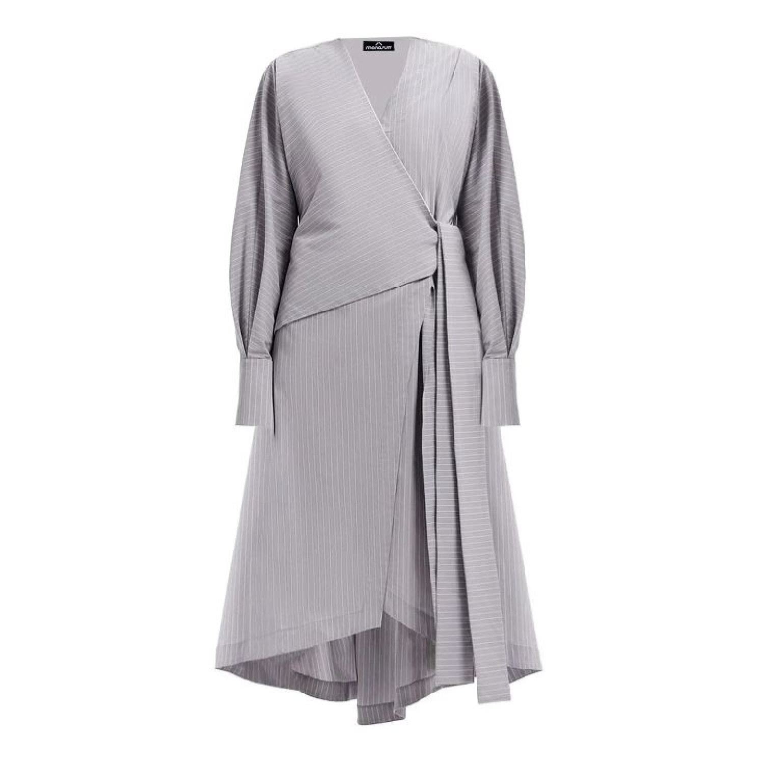 Women’s Grey "Chic Comfort" Cotton Dress Dalai Mama Medium Monosuit