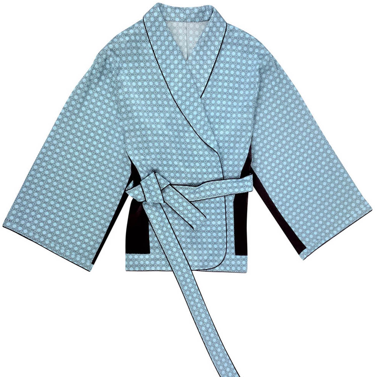 Nokaya Blue The Lady Silk Kimono - Cooling Spray In Blue