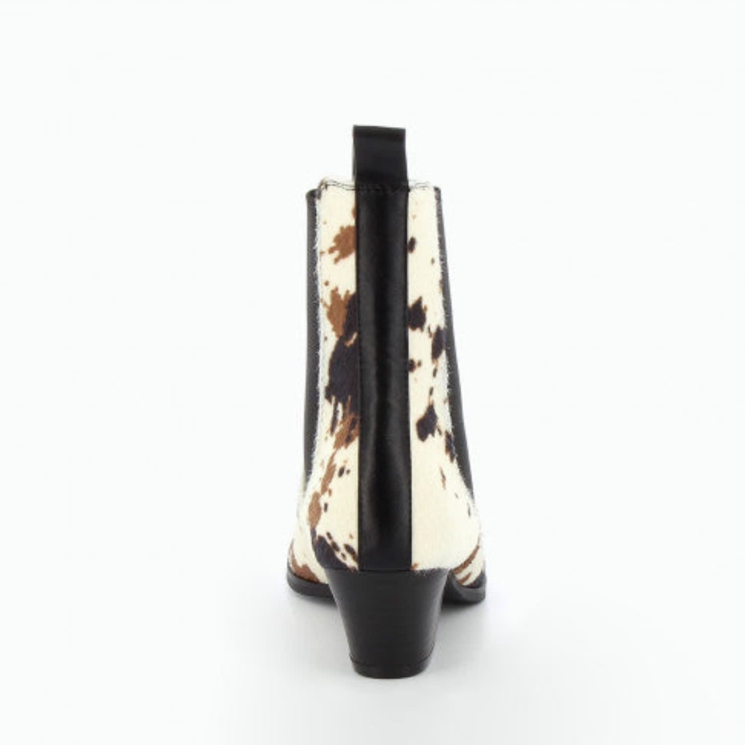 Cow print ankle boots cheap