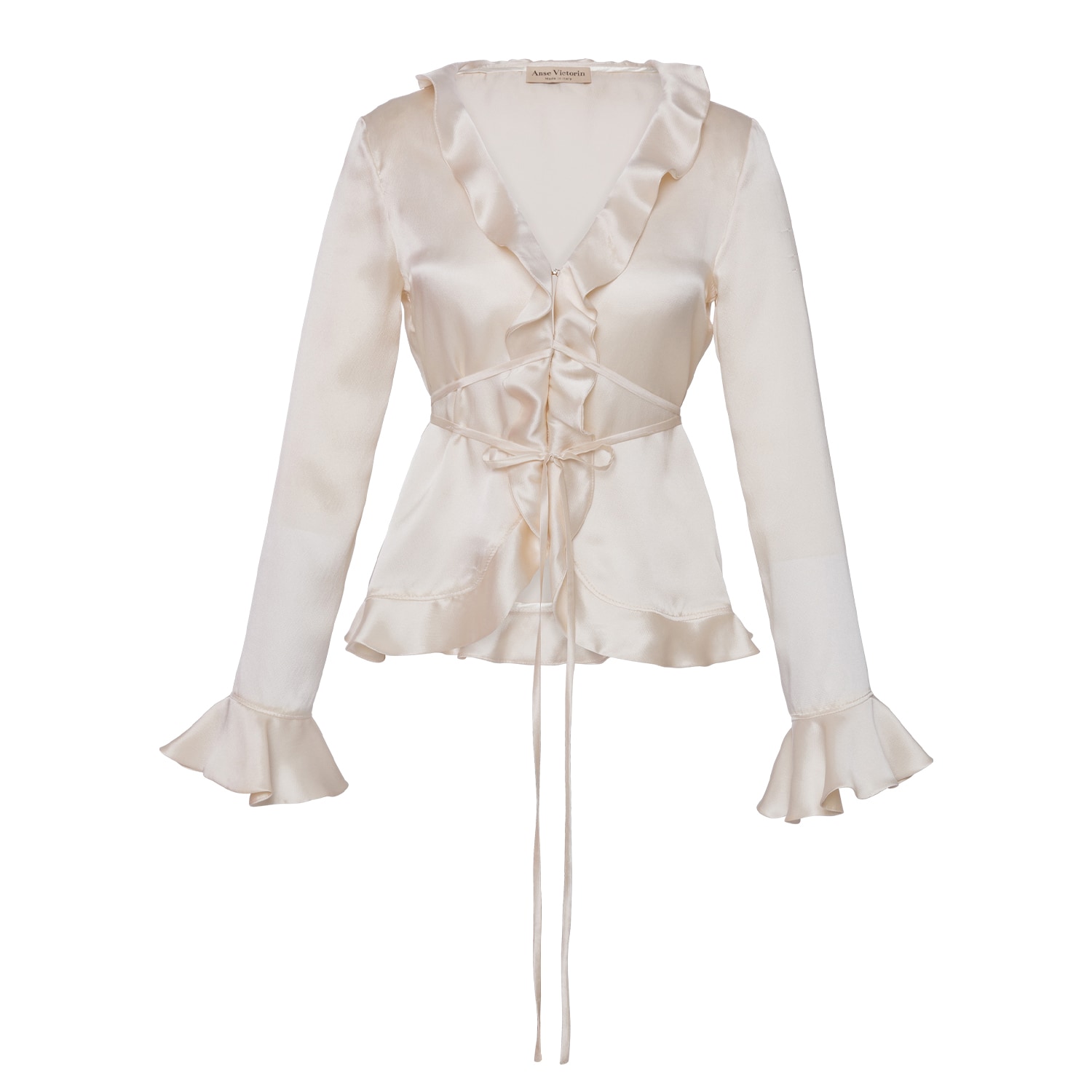 Anse Victorin Women's Lily Silk Blouse - Cream White In White