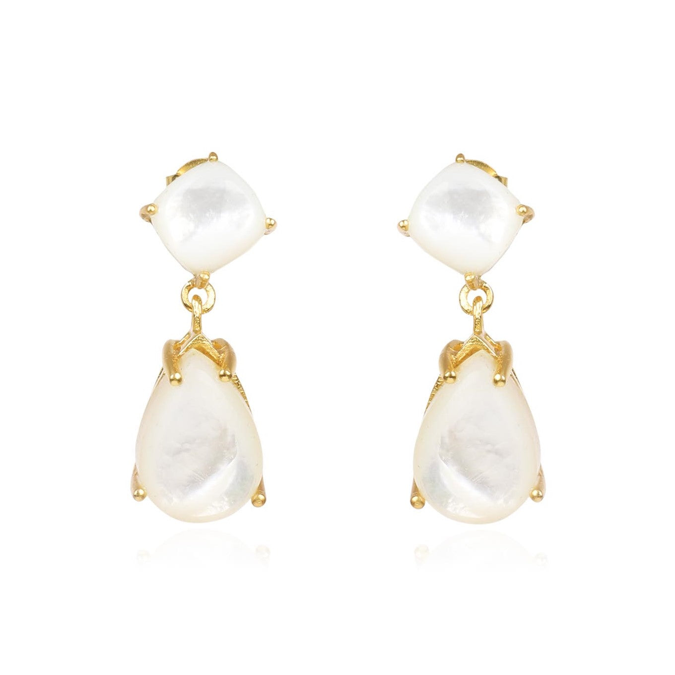 Women’s "Pure Elegance" White Onyx Stone Earrings Lila Rasa