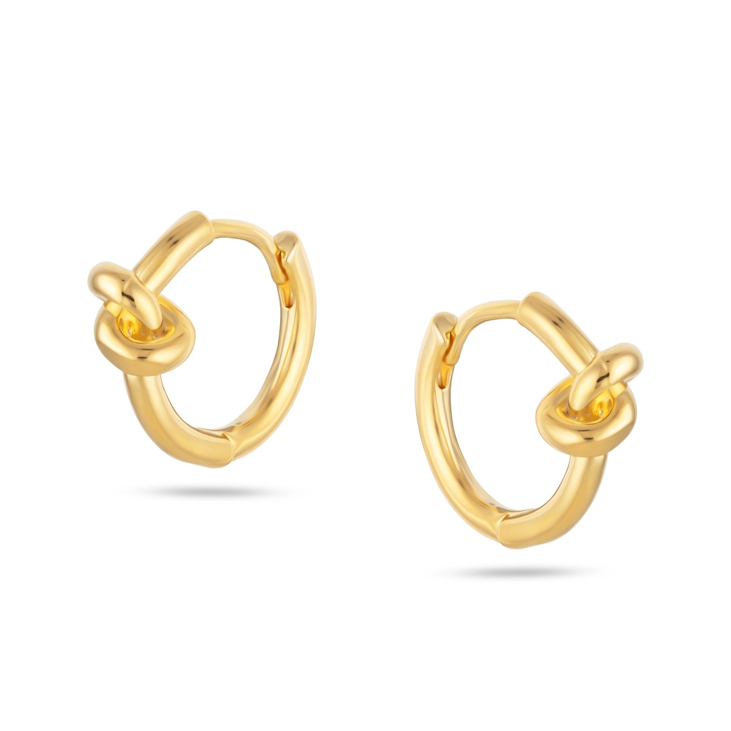 ARCTIC FOX & CO. WOMEN'S GOLD KNOTS HOOP EARRINGS - LUNA MINI