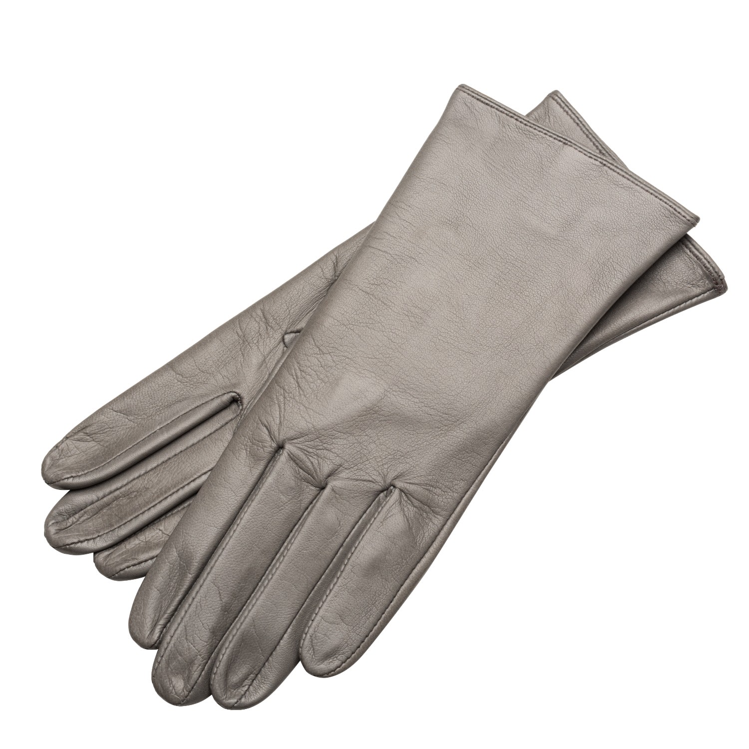 1861 Glove Manufactory Shield & Style - Women's Nappa Leather Gloves In Grey In Grey