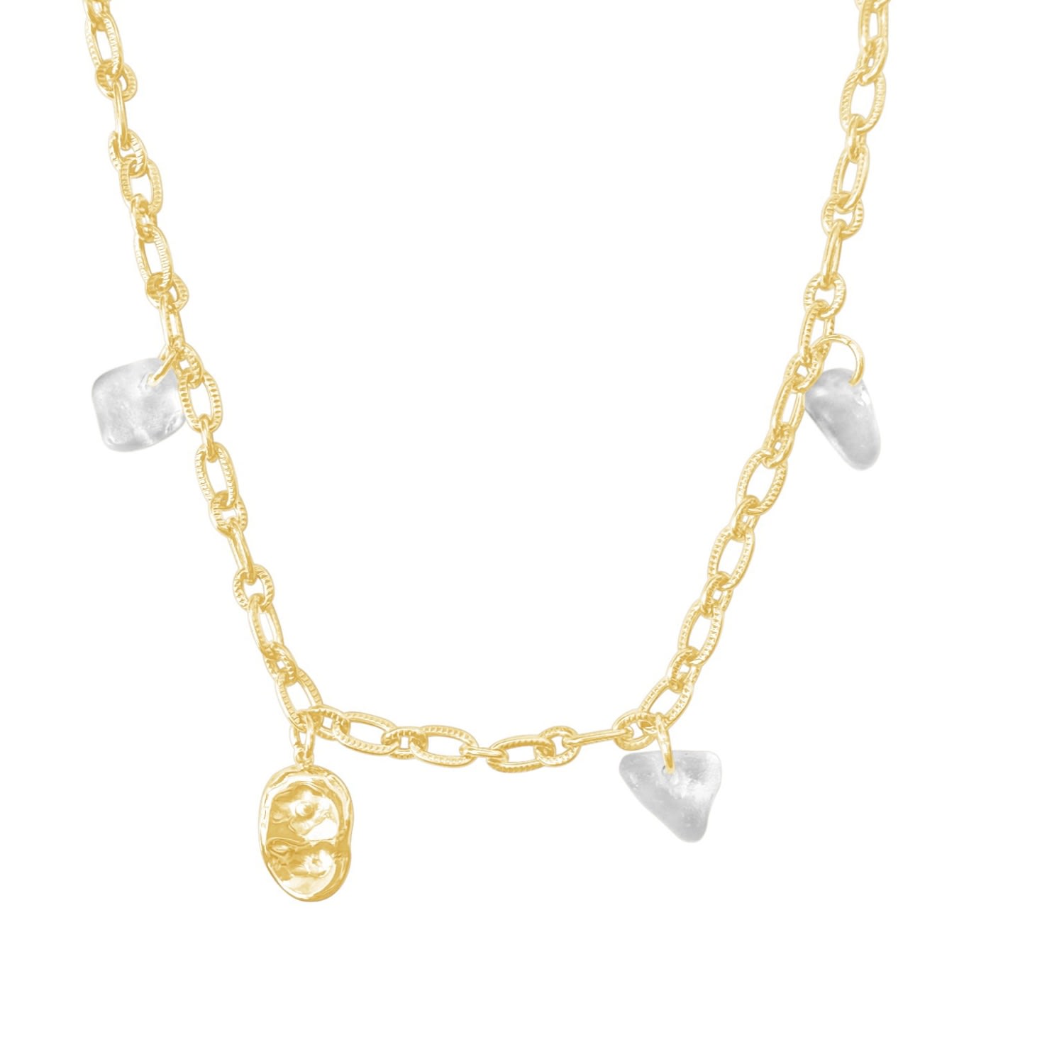 Glasstyk I/s Women's Rocky Anklet White Sea Glass
