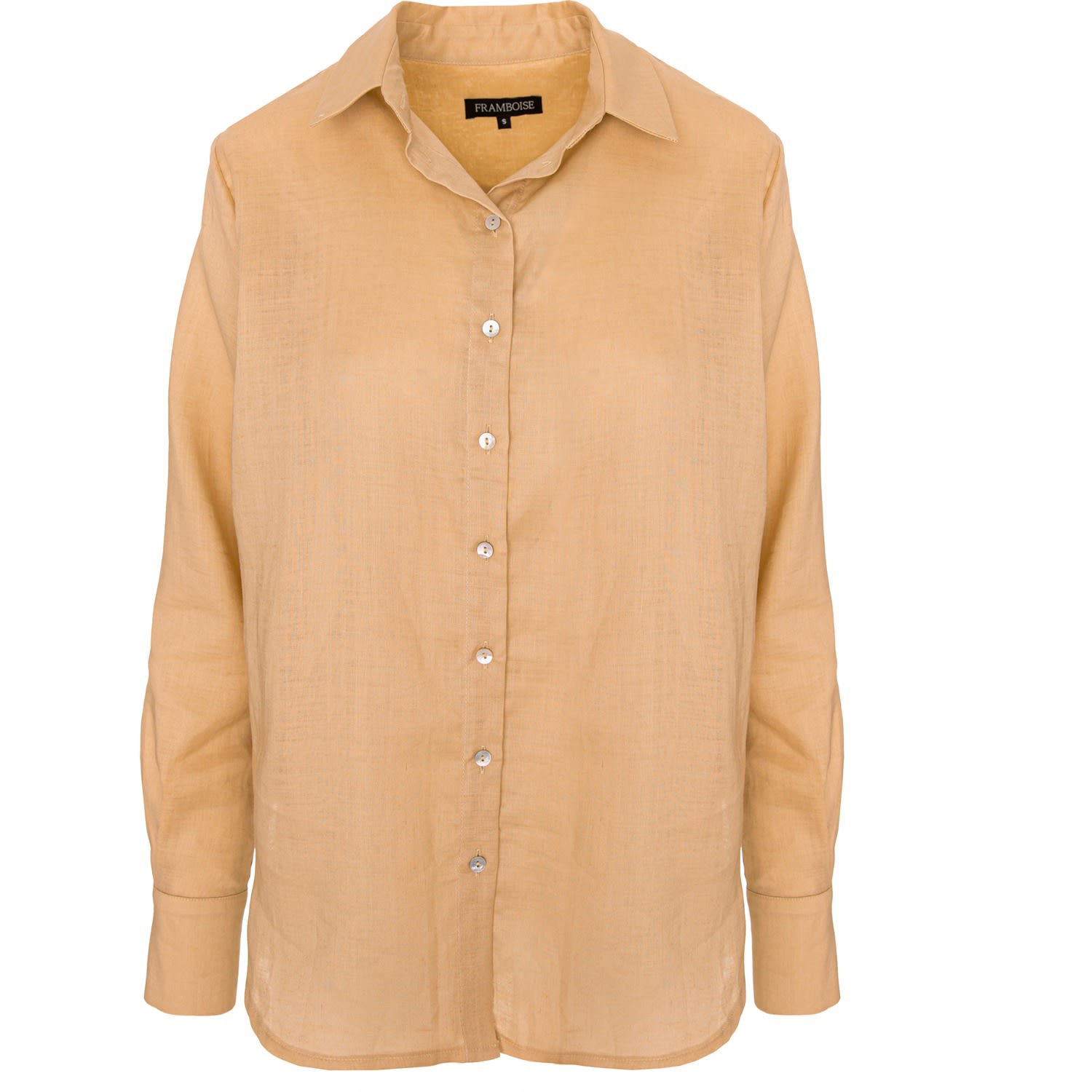 Framboise Women's Sahara Brown Linen Shirt In Brown