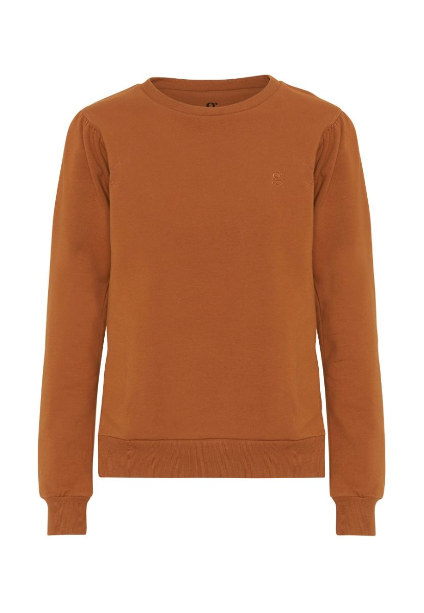 Grobund Women's Yellow / Orange  Signe Sweatshirt - The One With Great Sleeves In Burnt Orange In Yellow/orange
