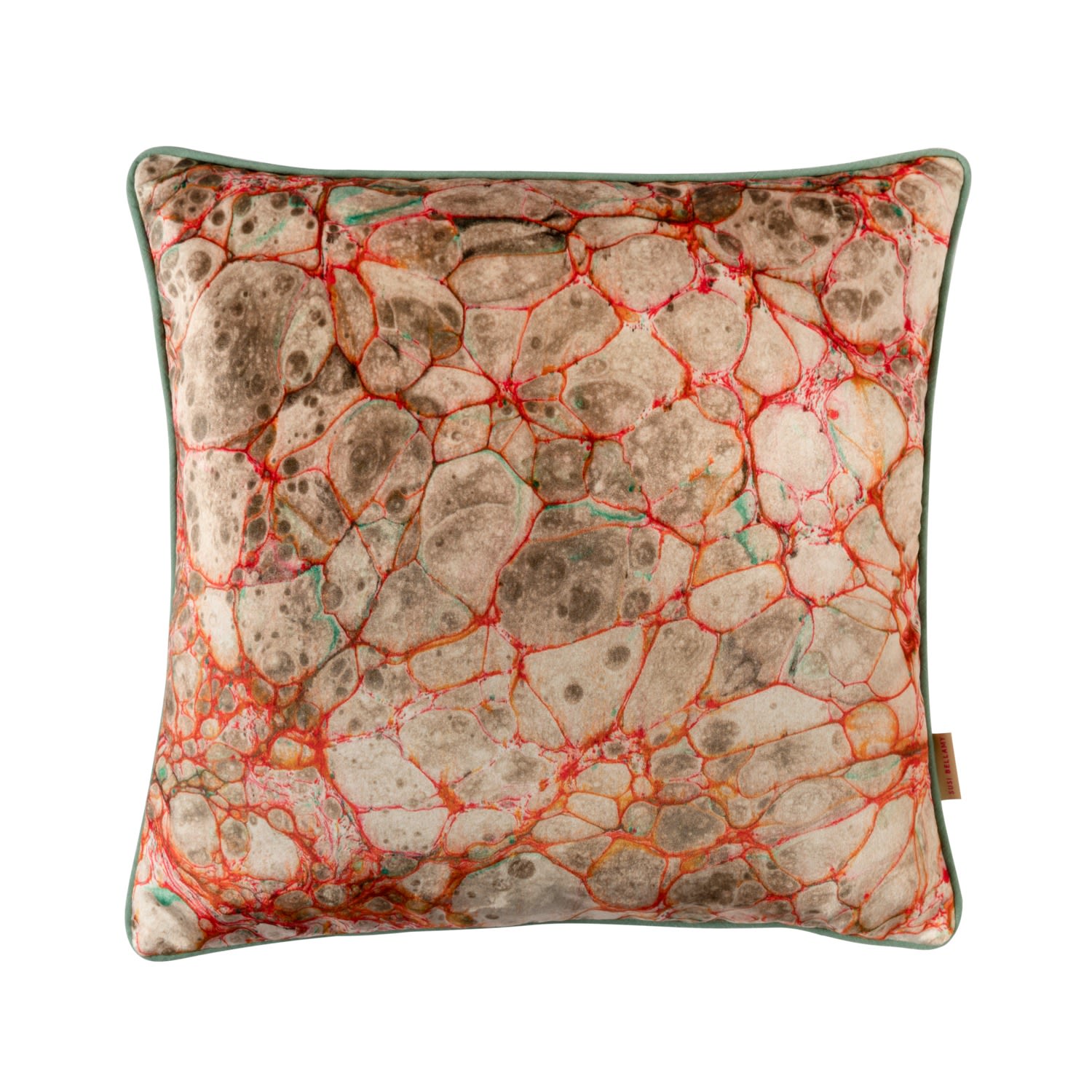 Yellow / Orange / Brown Pietra Grigia Velvet Cushion Susi Bellamy