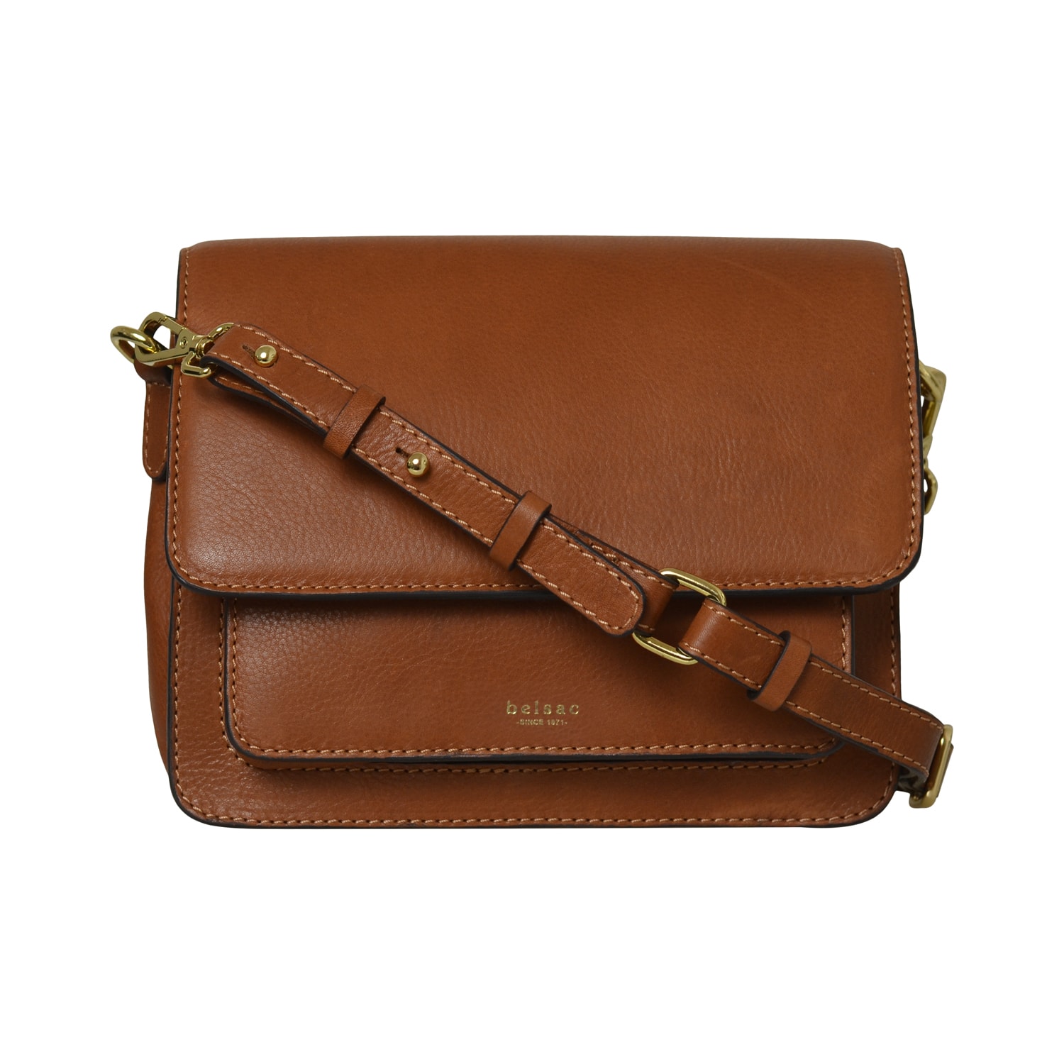 Belsac Women's Brown Olga Cognac Leather Crossbody In Brown