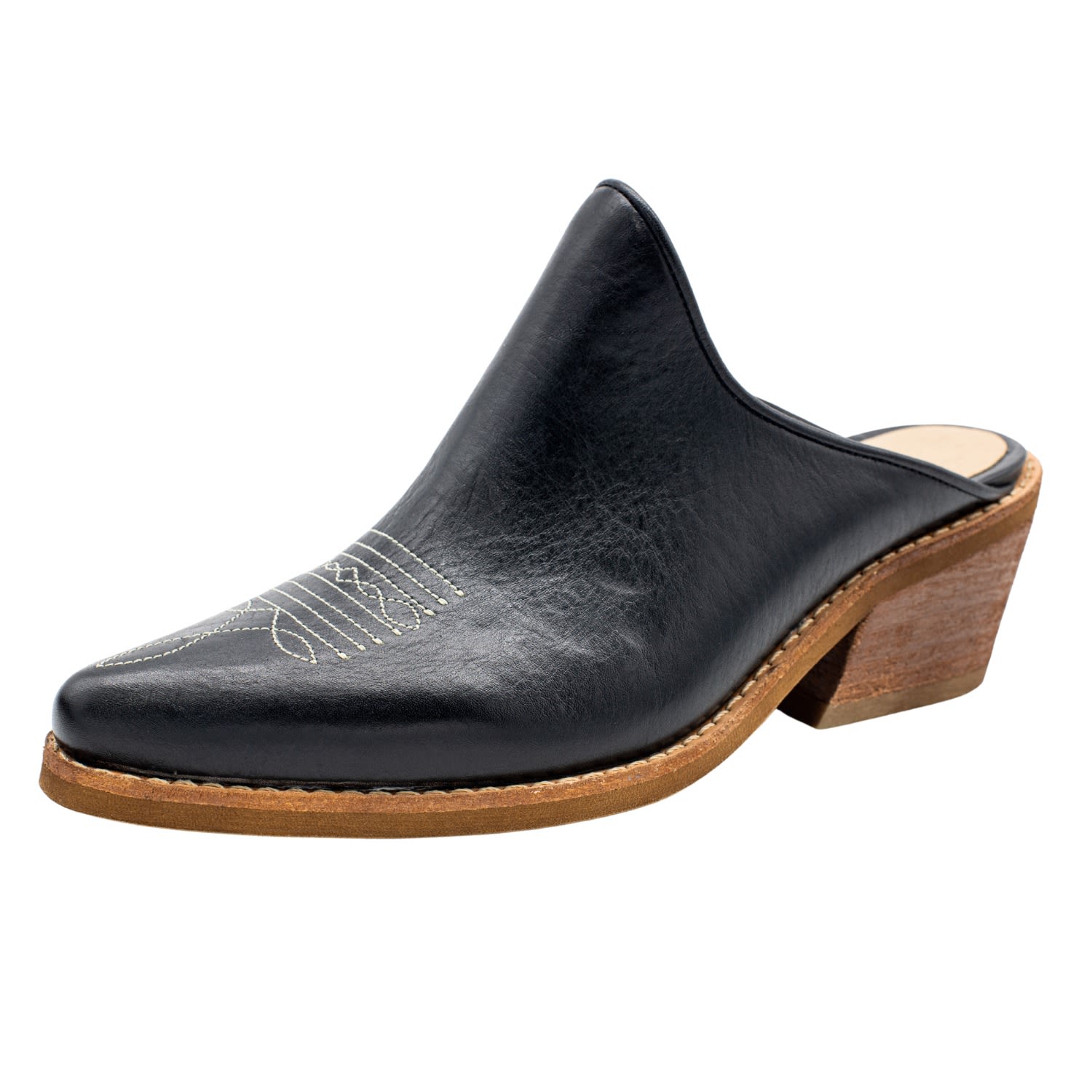 Women’s Heritage Western Mules In Black Leather 4 Uk Stivali New York