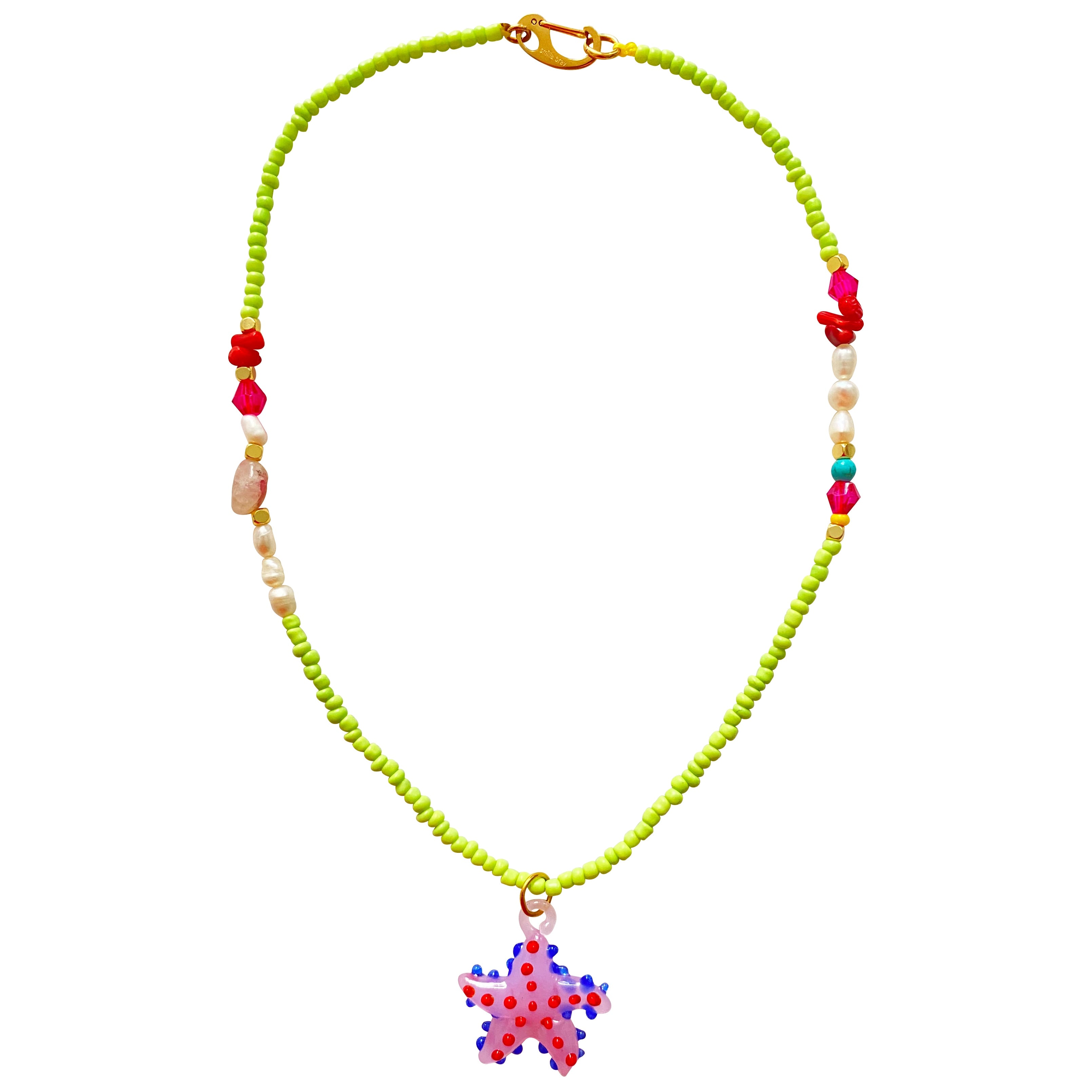 Smilla Brav Women's Gold Starfish Necklace Vitamin Sea In Multi