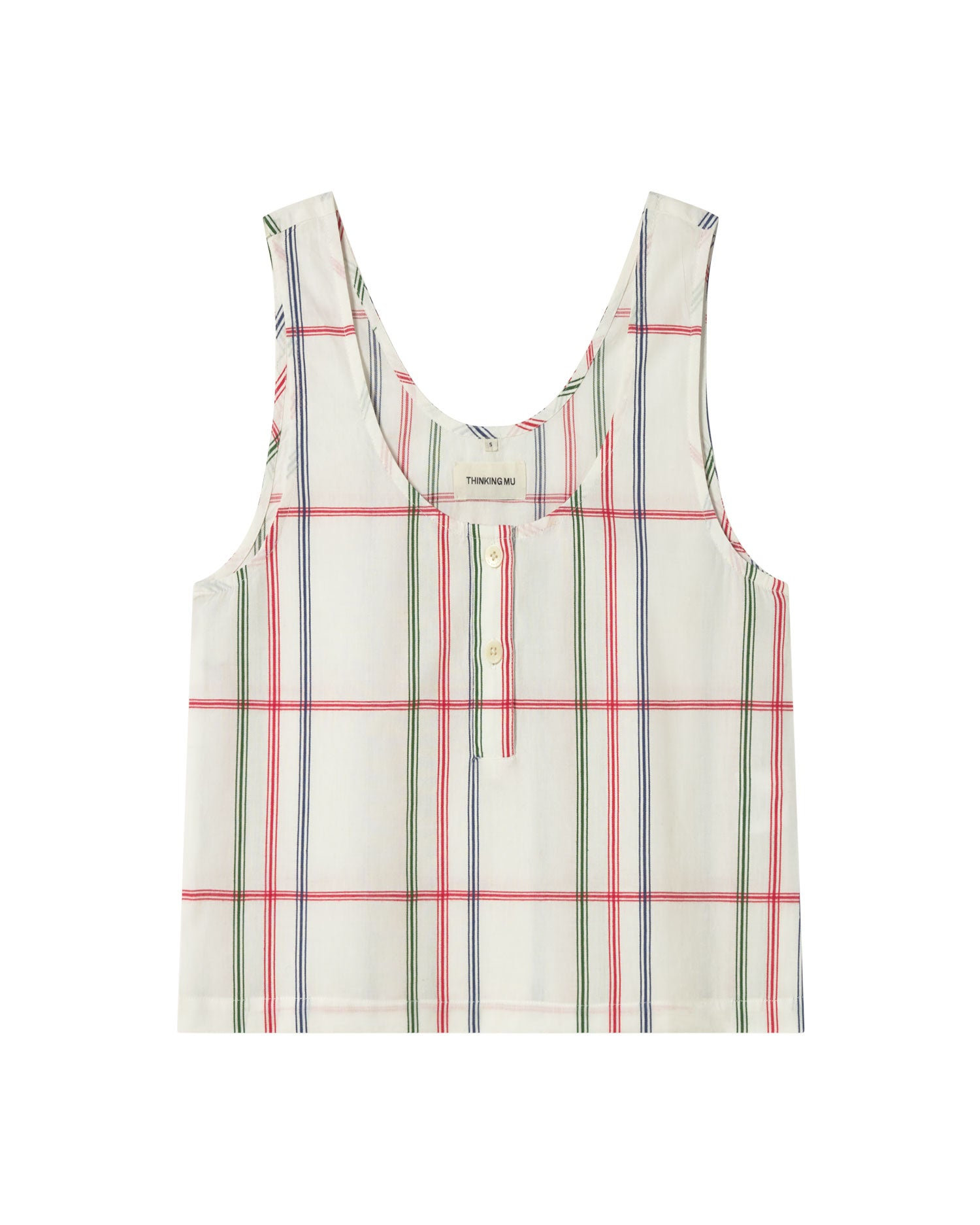 Thinking Mu Women's White Justine Multicolor Striped Top