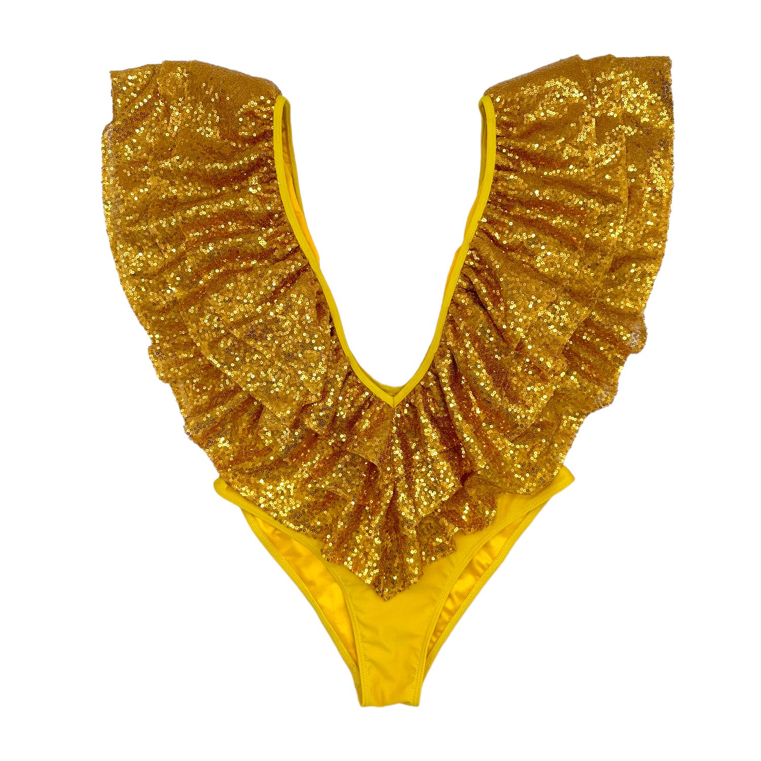 Julia Clancey Women's Victory Yellow Sequin Swim Body