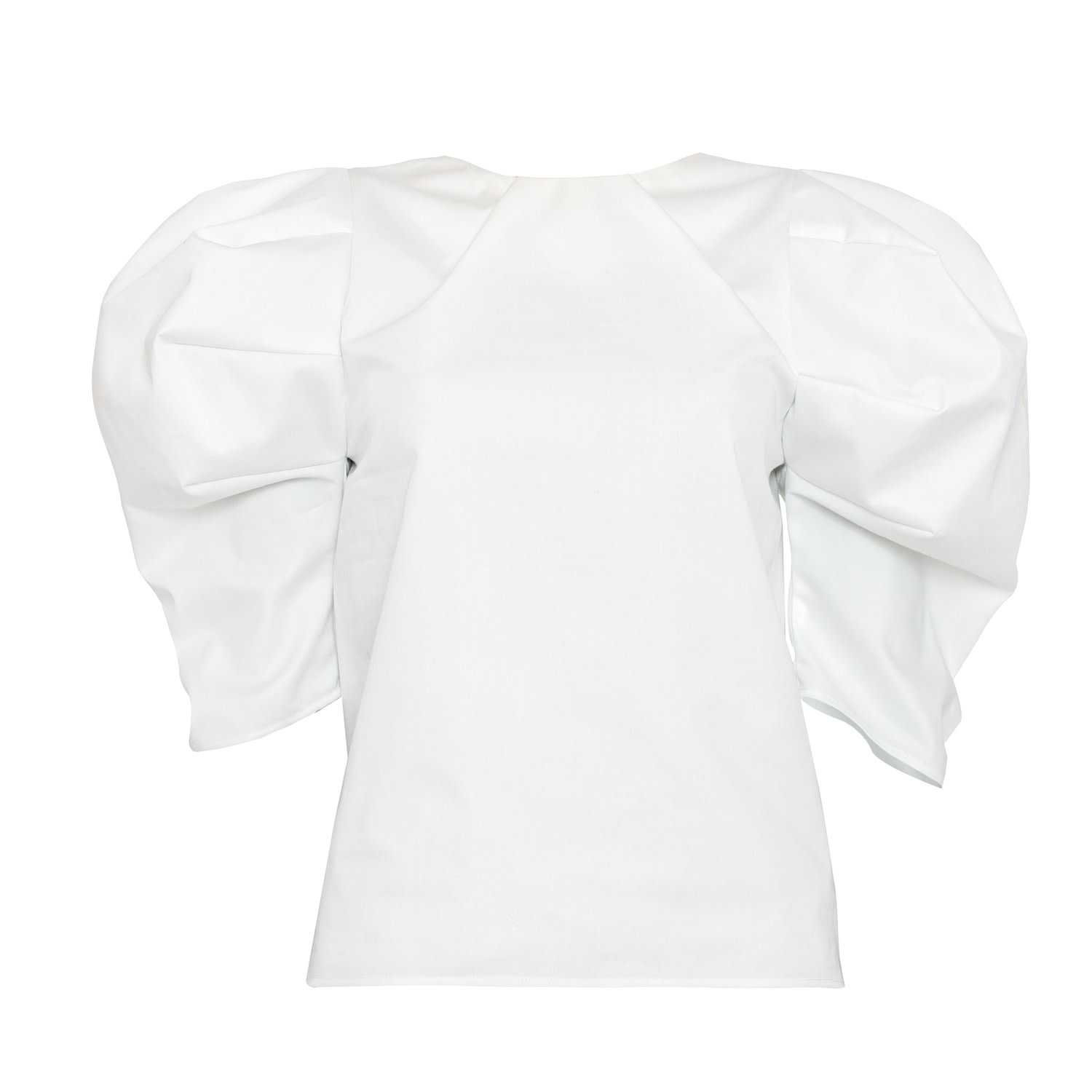 Women’s Victorian Sleeves Blouse In White Cotton Small Bianca Popp