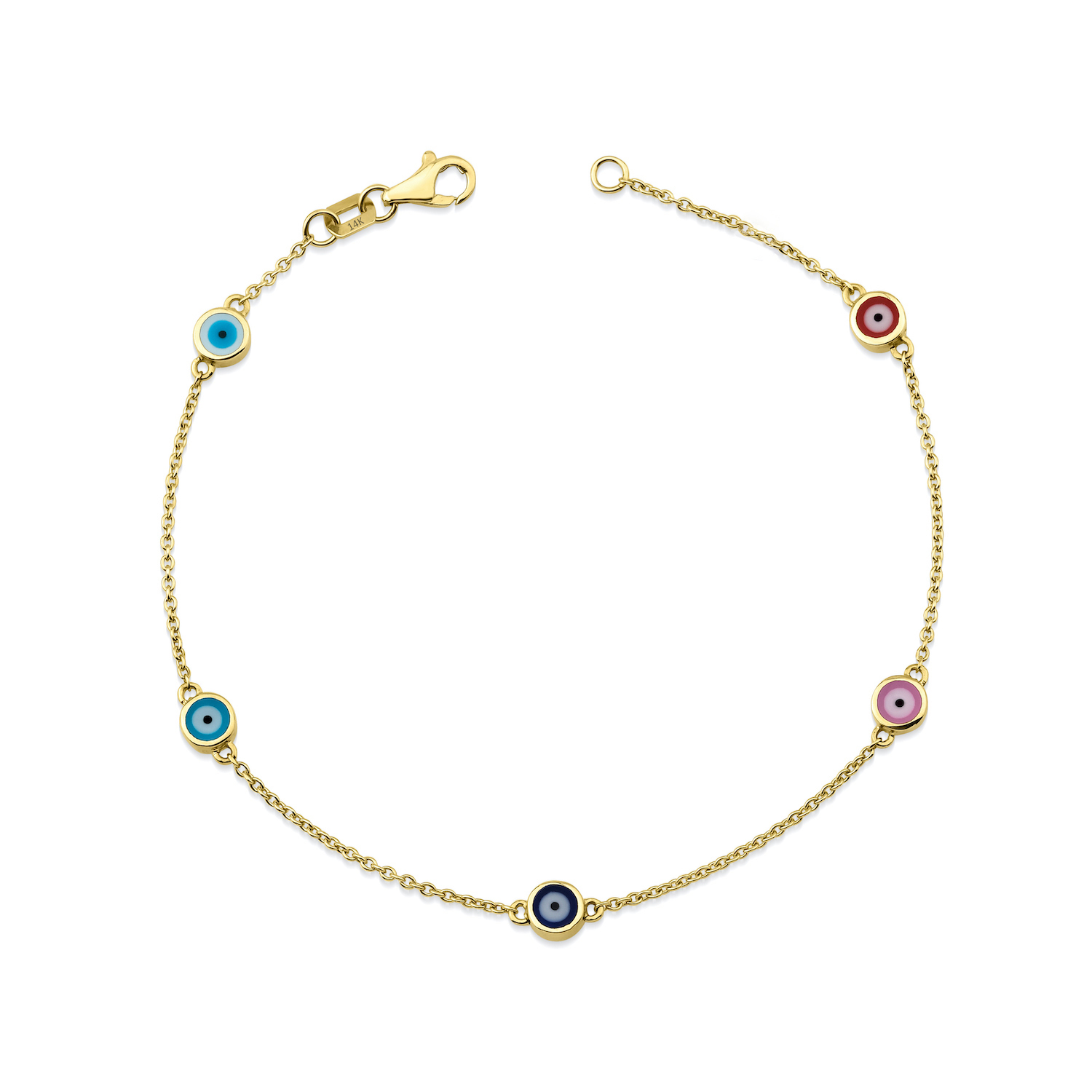 Multicolor evil eye hot sale bracelet