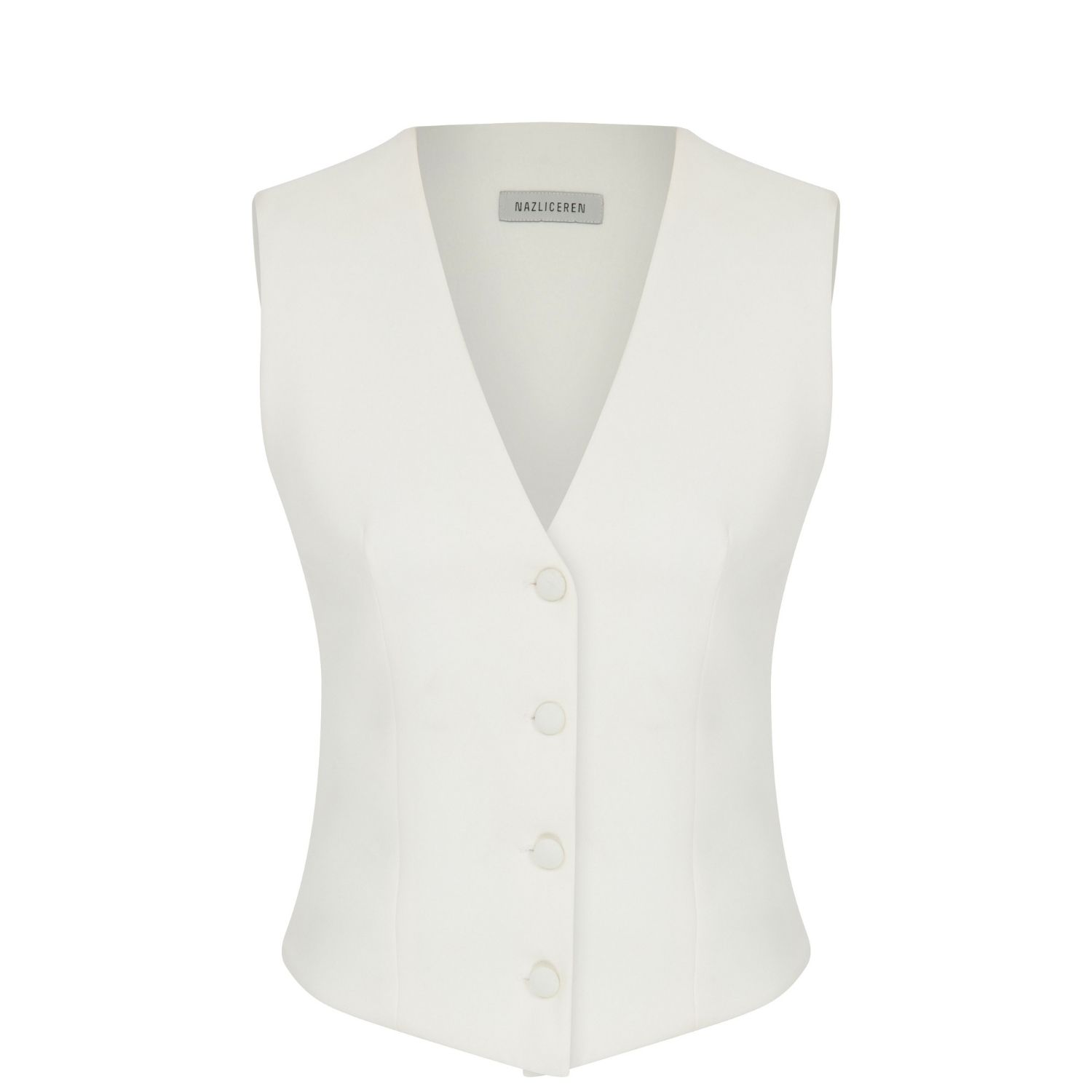 Nazli Ceren Women's White Brita Vest In Blanche