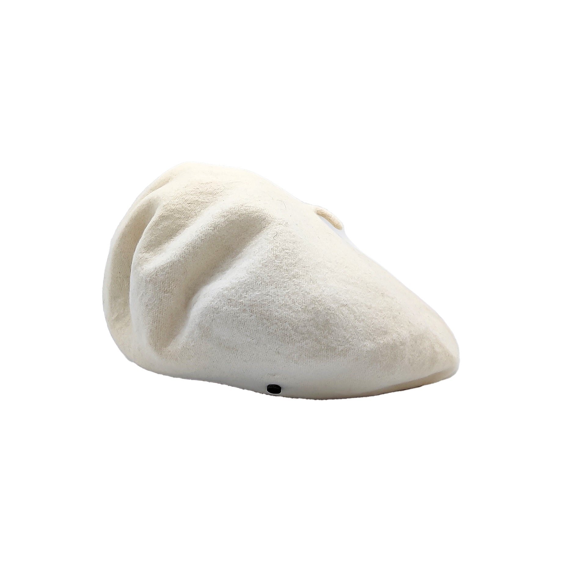 Doria 1905 Women's White Wool Felt Basque Cap In White