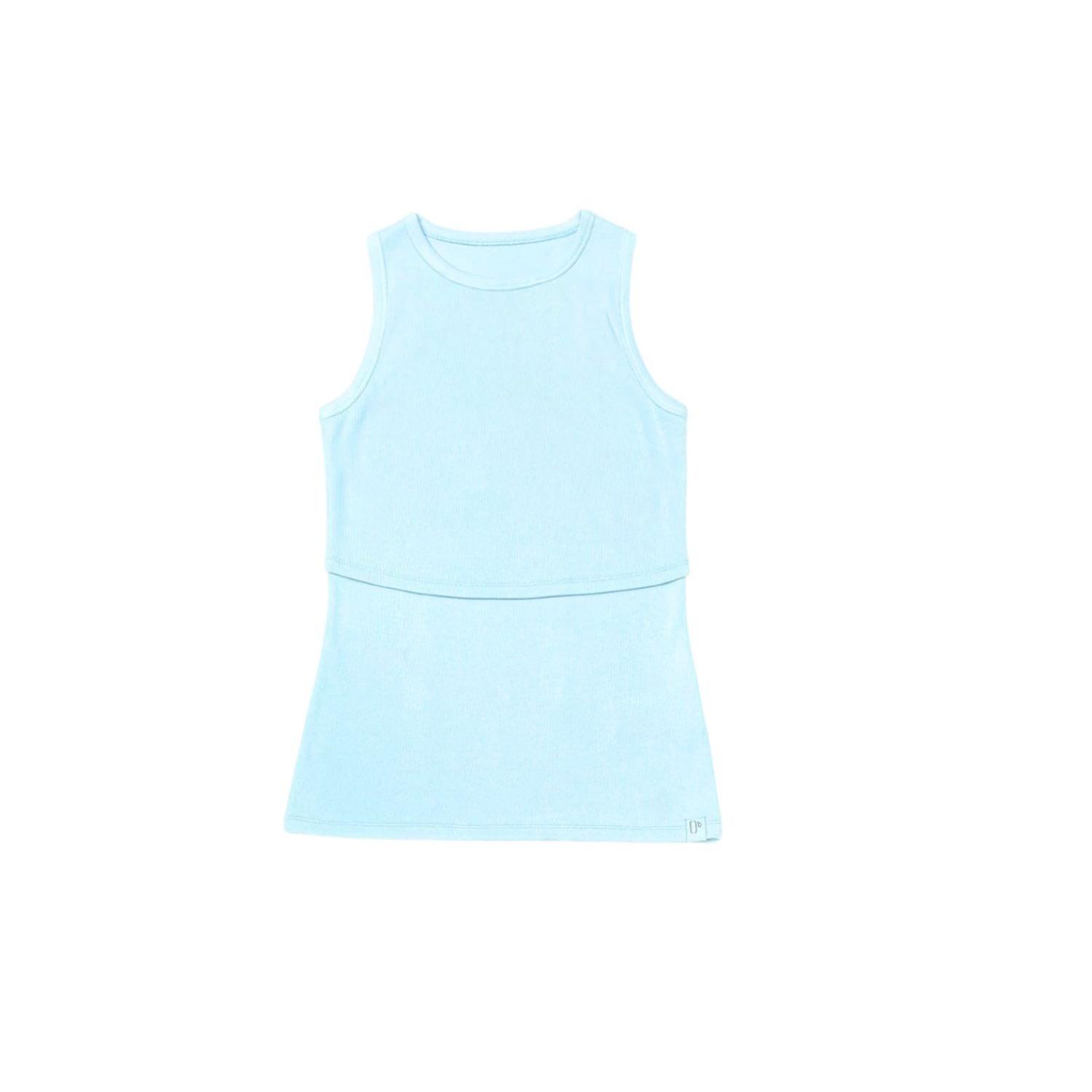 The Bshirt Women's Bshirt Nursing Rib Racer Vest In Ice Blue In Blue