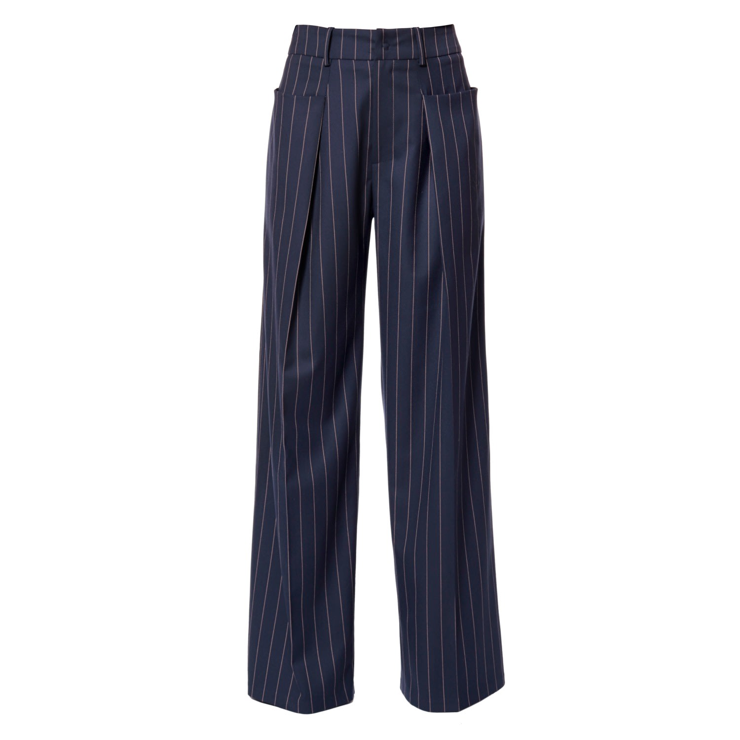 Women’s Blue Stacey Mood Indigo Tennis Stripe Wide Trousers Extra Small Aggi