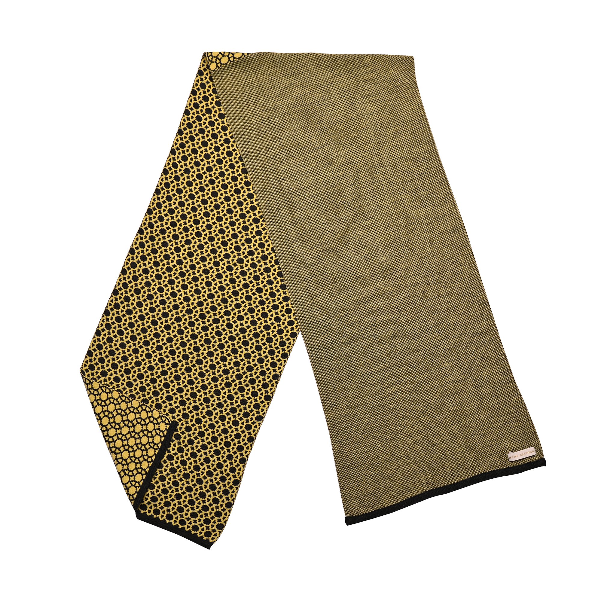 Maria Aristidou Women's Unisex Double Side Scarf - Charcoal, Yellow Mustard In Black/yellow