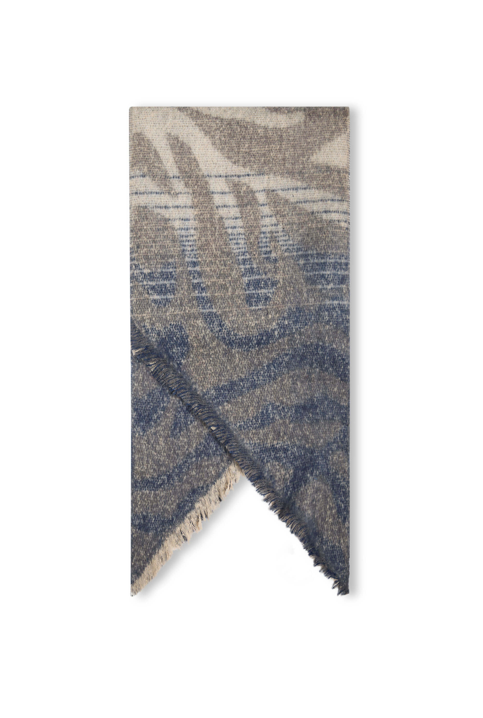 James Lakeland Women's Blue Tiger Print Navy Scarf In Blue