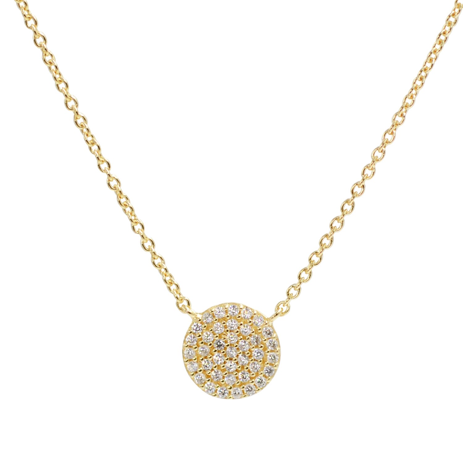 Women’s Gold Pave Disk With Crystals Kamaria