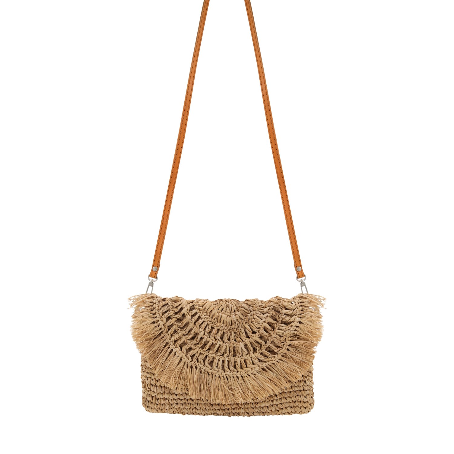 Ohsun Women's Neutrals Ruby Raffia Crossbody In Red