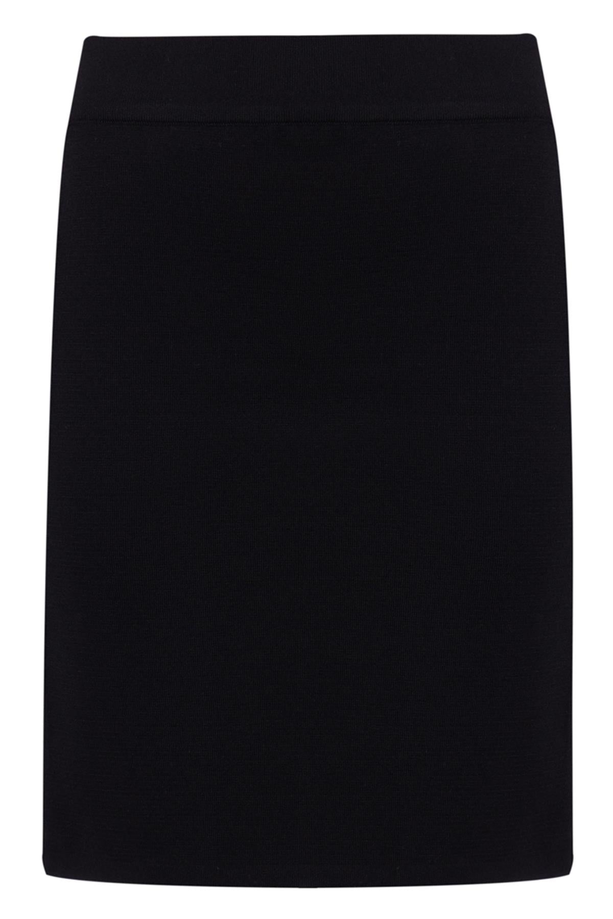 Peraluna Women's Eva Elastic Waist Knit Mini Skirt  - Black In Black