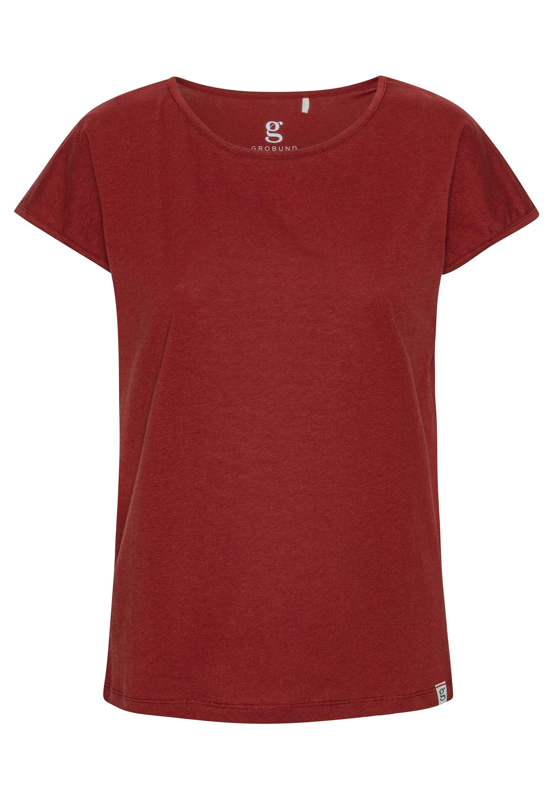 Grobund Women's  Anna T-shirt - The One In Wine Red In Red