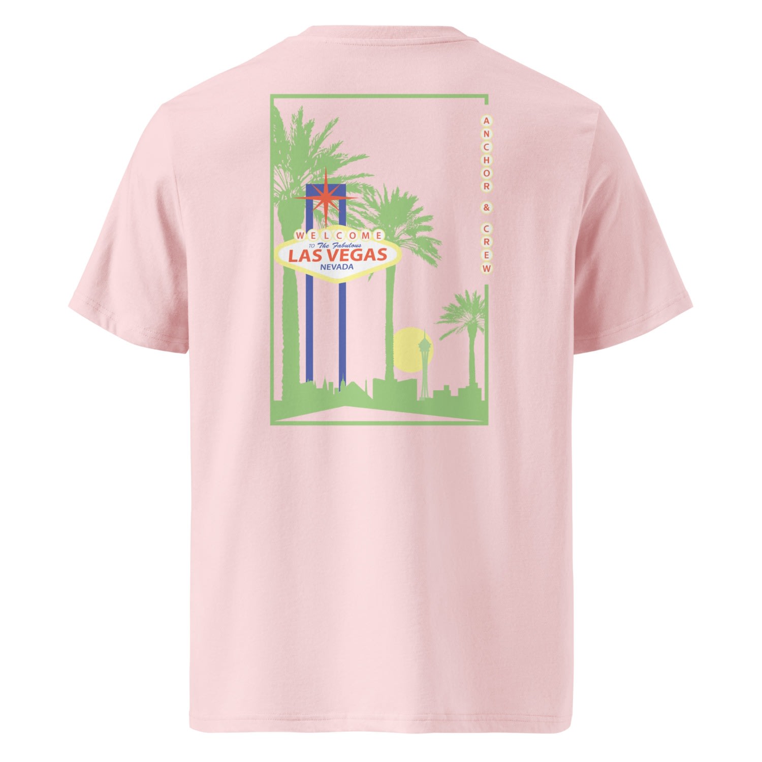 Anchor & Crew Pink / Purple Cotton Pink Las Vegas Landmark Organic Cotton T-shirt - Women In Pink/purple