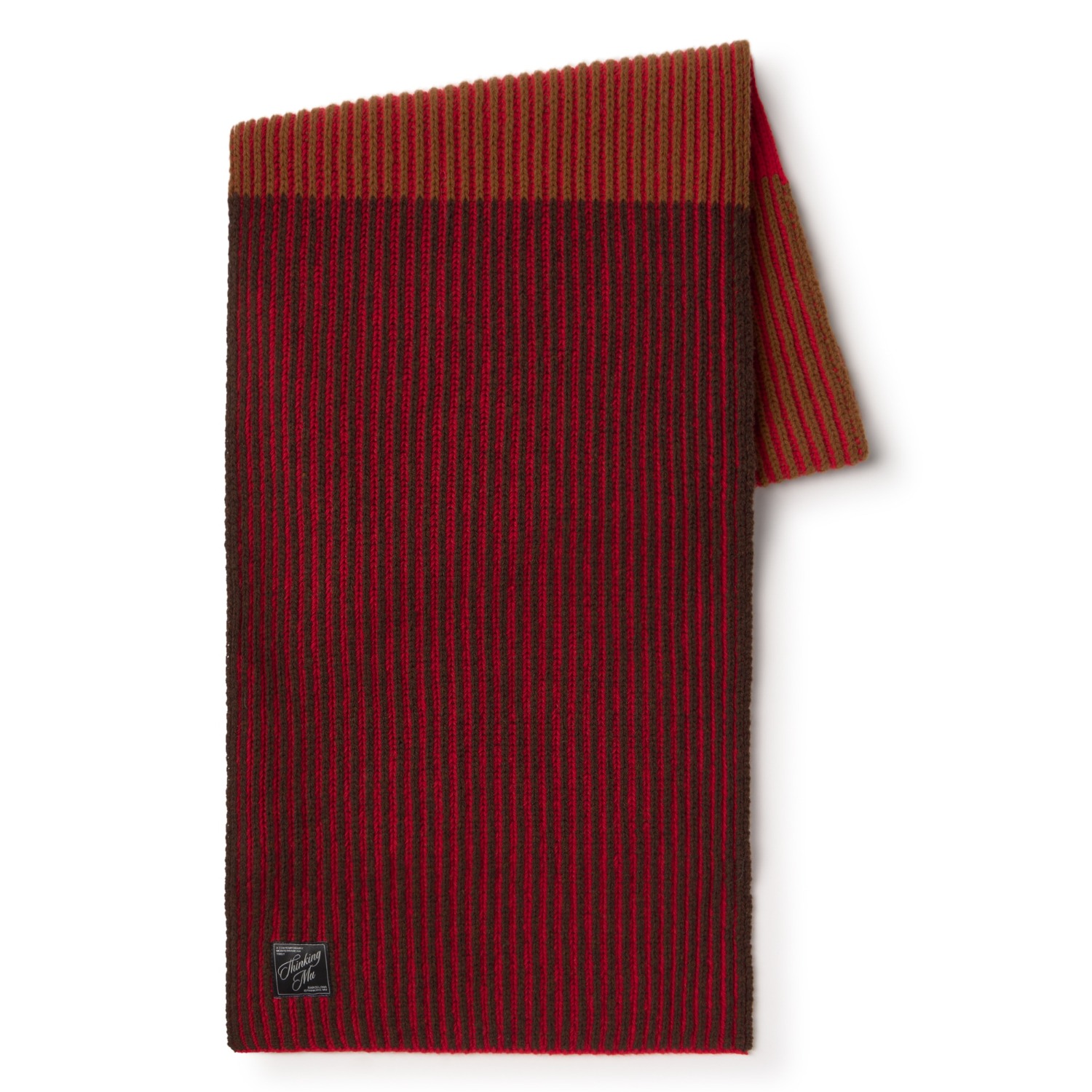 Thinking Mu Men's Red Wool Ghede Scarf In Red