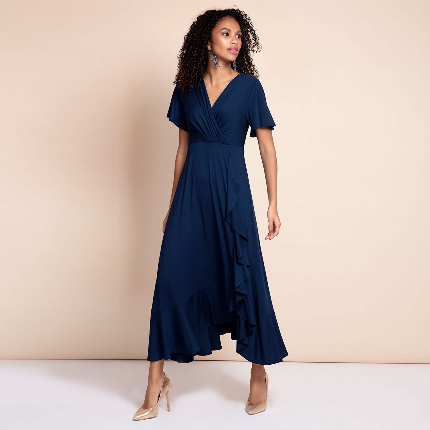 Waterfall Midi Dress - Blue | Alie Street London | Wolf & Badger