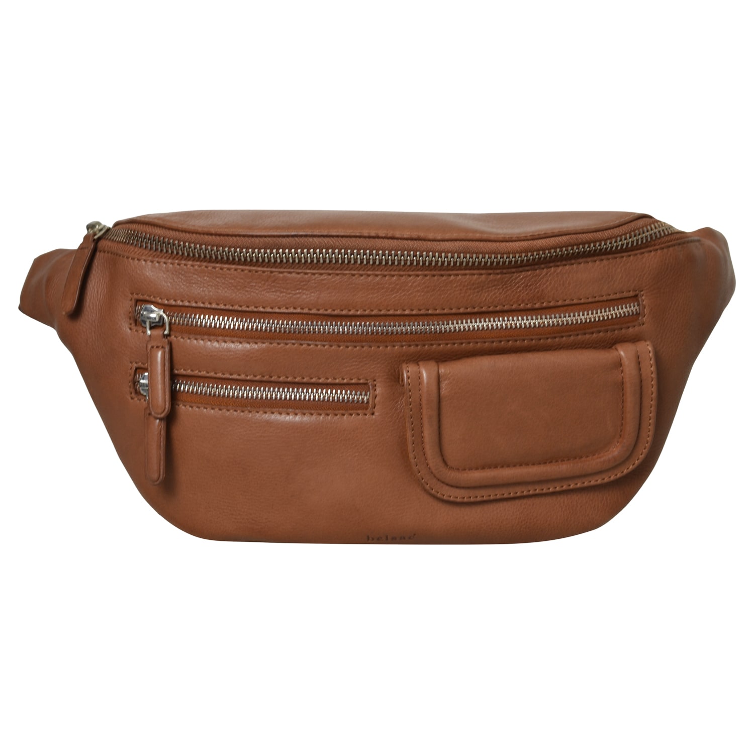 Belsac Women's Brown Haya Cognac Leather Belt Bag In Brown