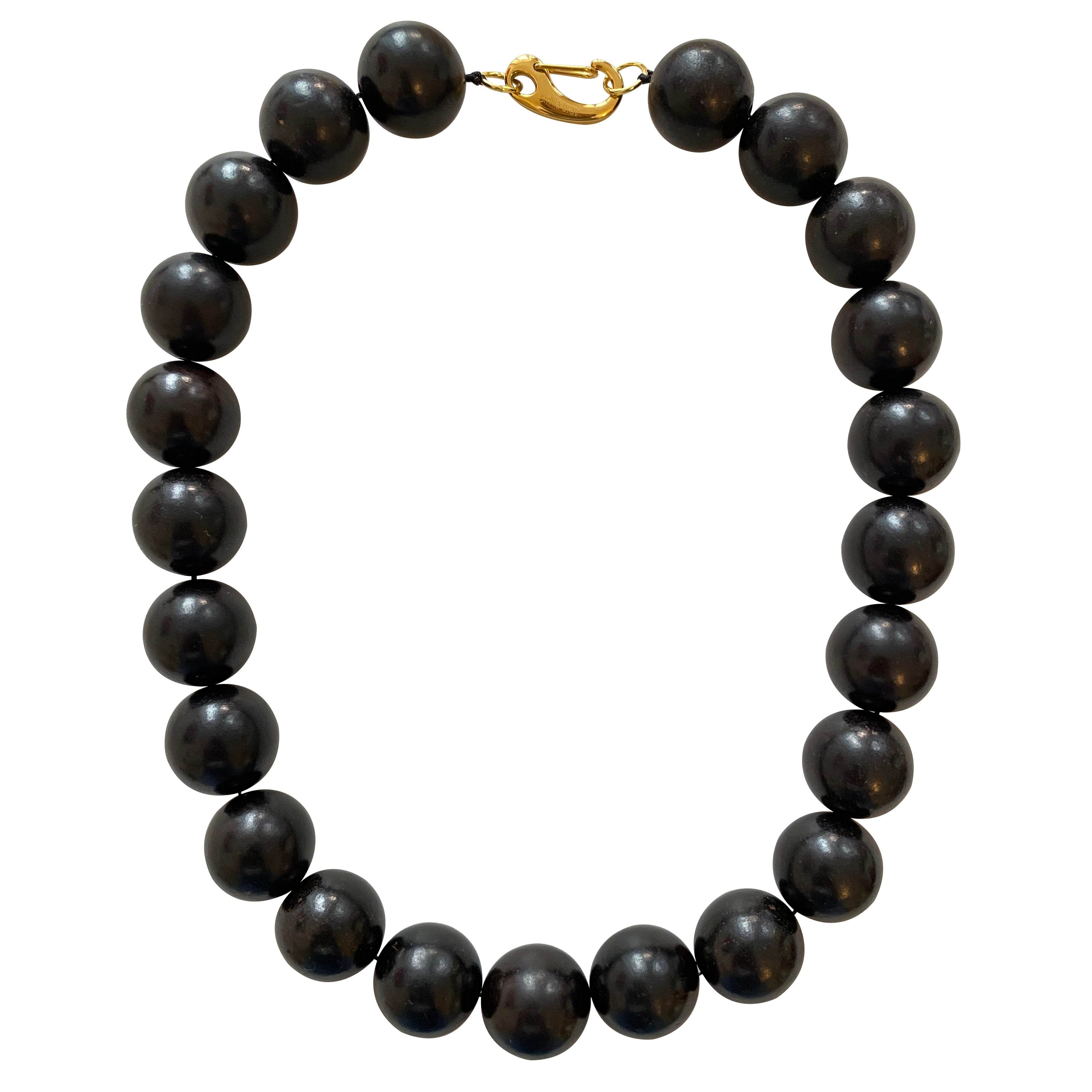 Smilla Brav Women's Gold / Black Necklace Cleo In Multi