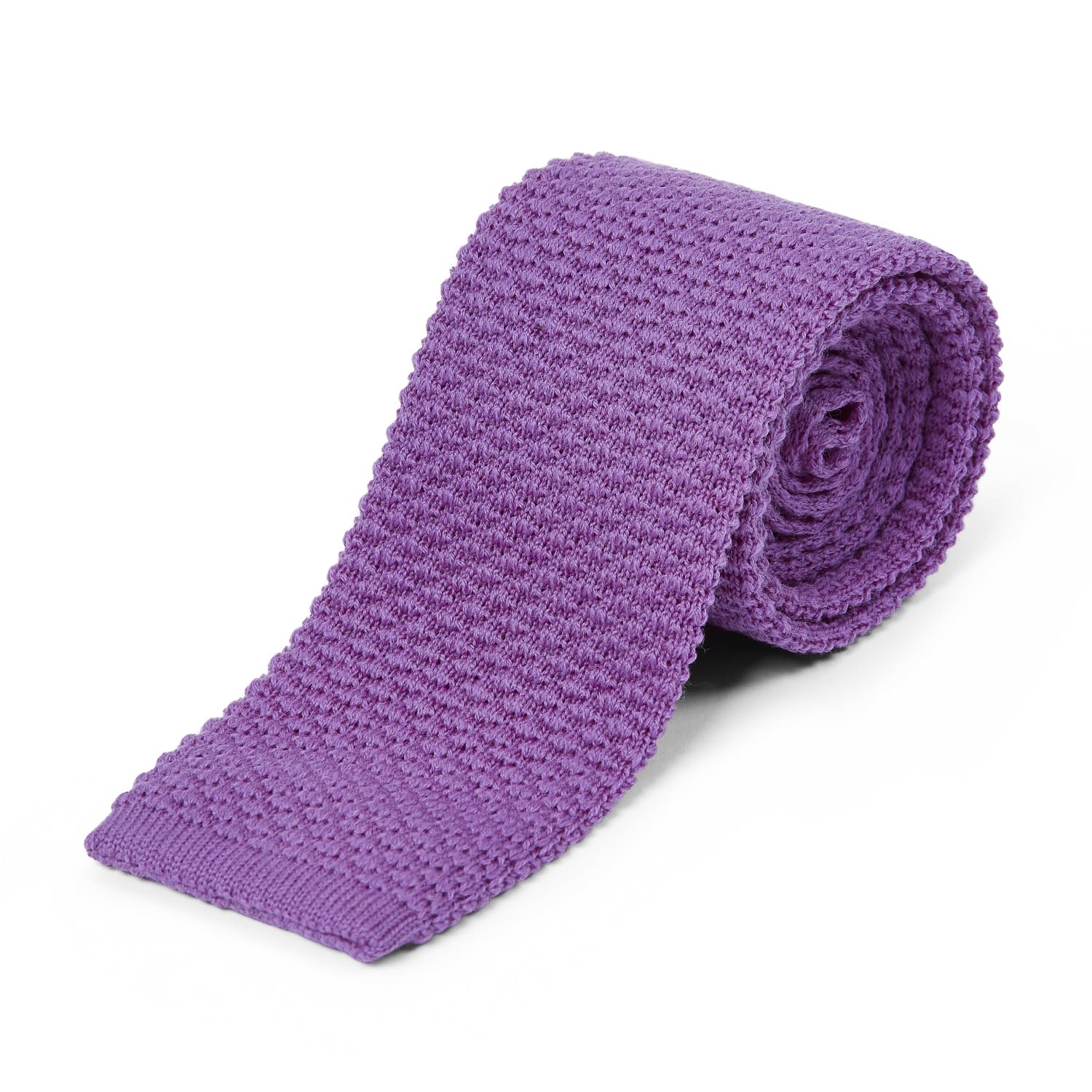 Men’s Pink / Purple Wool Knitted Tie - Purple Burrows & Hare