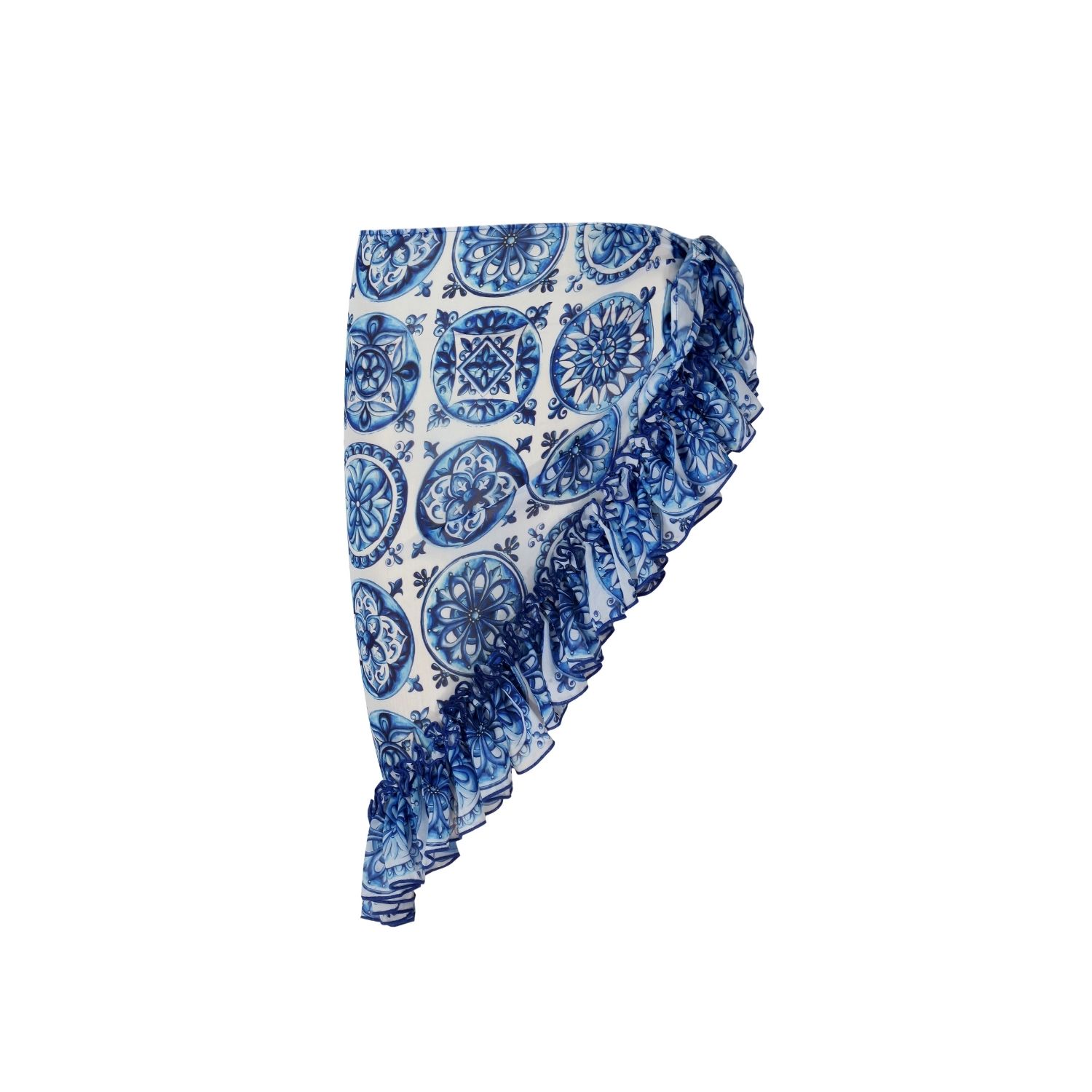Nur Karaata Women's Blue Lily Bleu Blanc Skirt In Blue