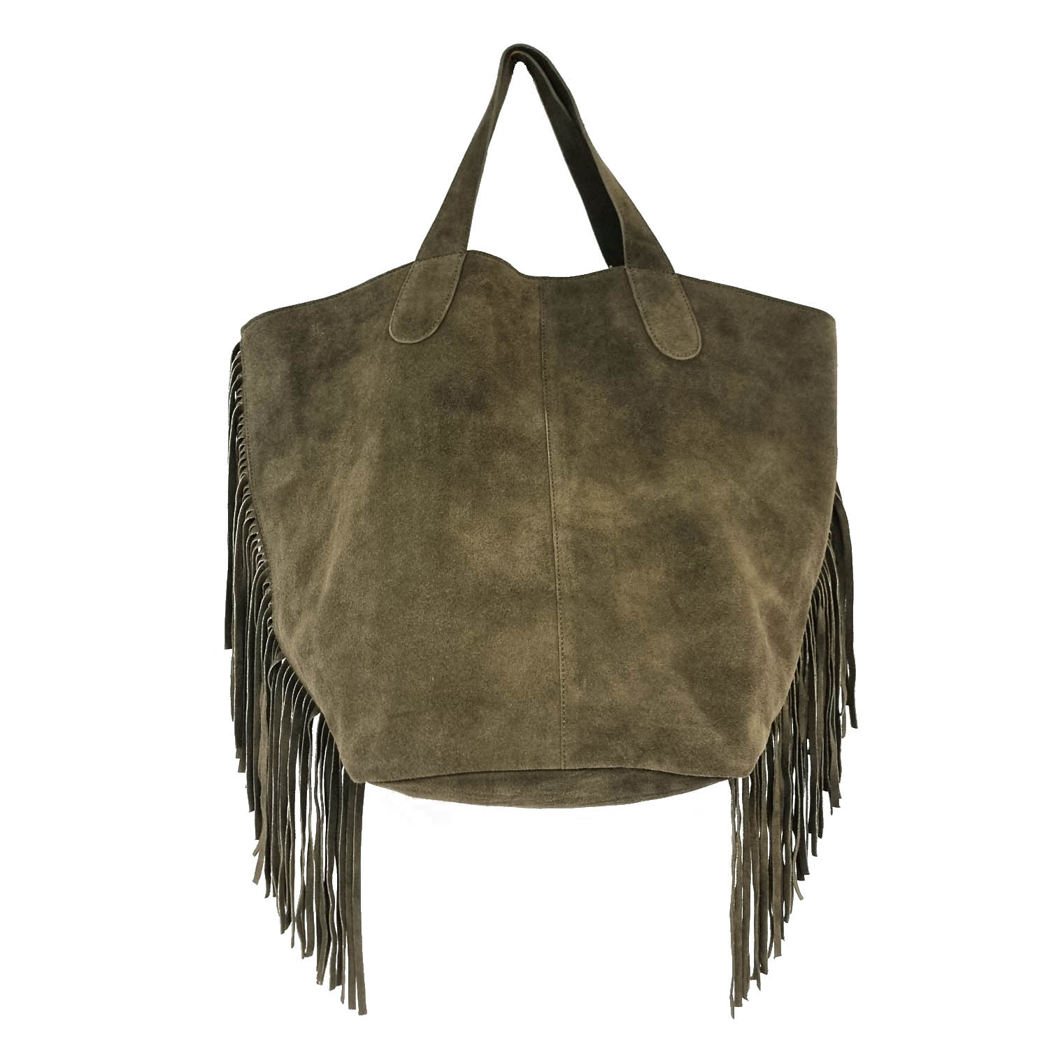 Nooki Design Women's Green Vancouver Suede Tote - Olive In Green
