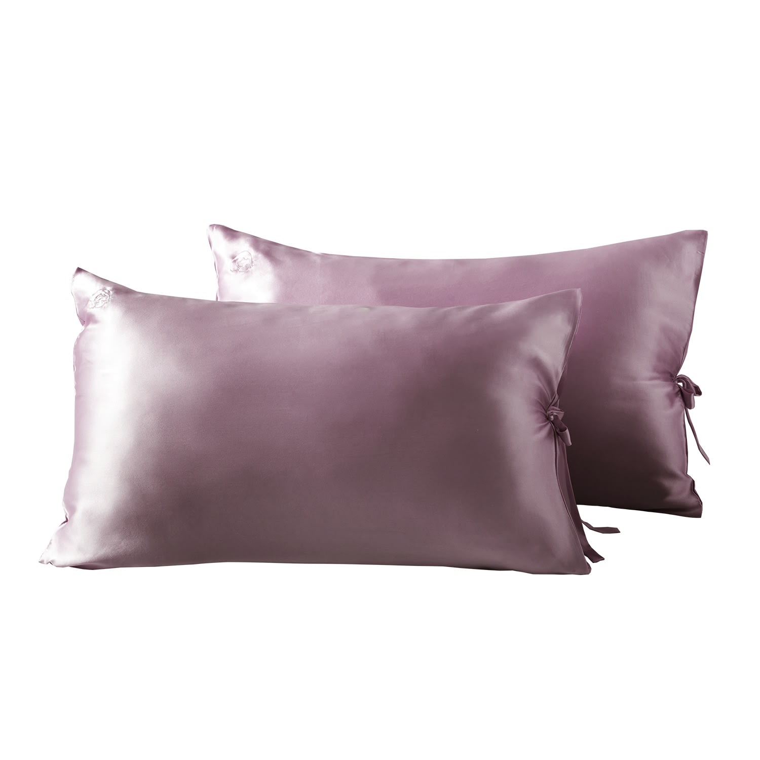 Pink / Purple Sleeping Beauty - Classic Pure Silk Queen Size Pillowcase - Purple Not Just Pajama