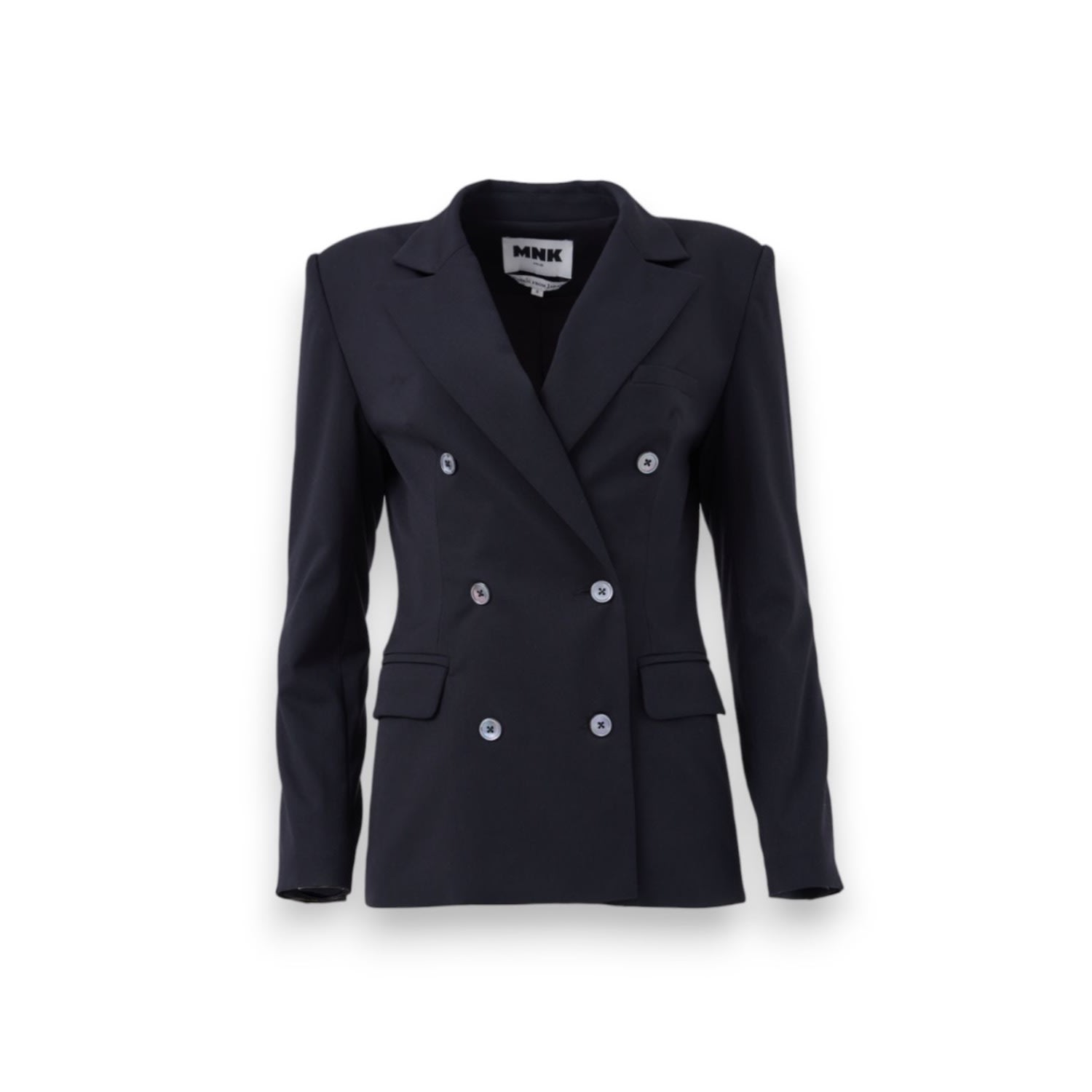 Mnk Atelier Doubled-breasted Blazer In Black