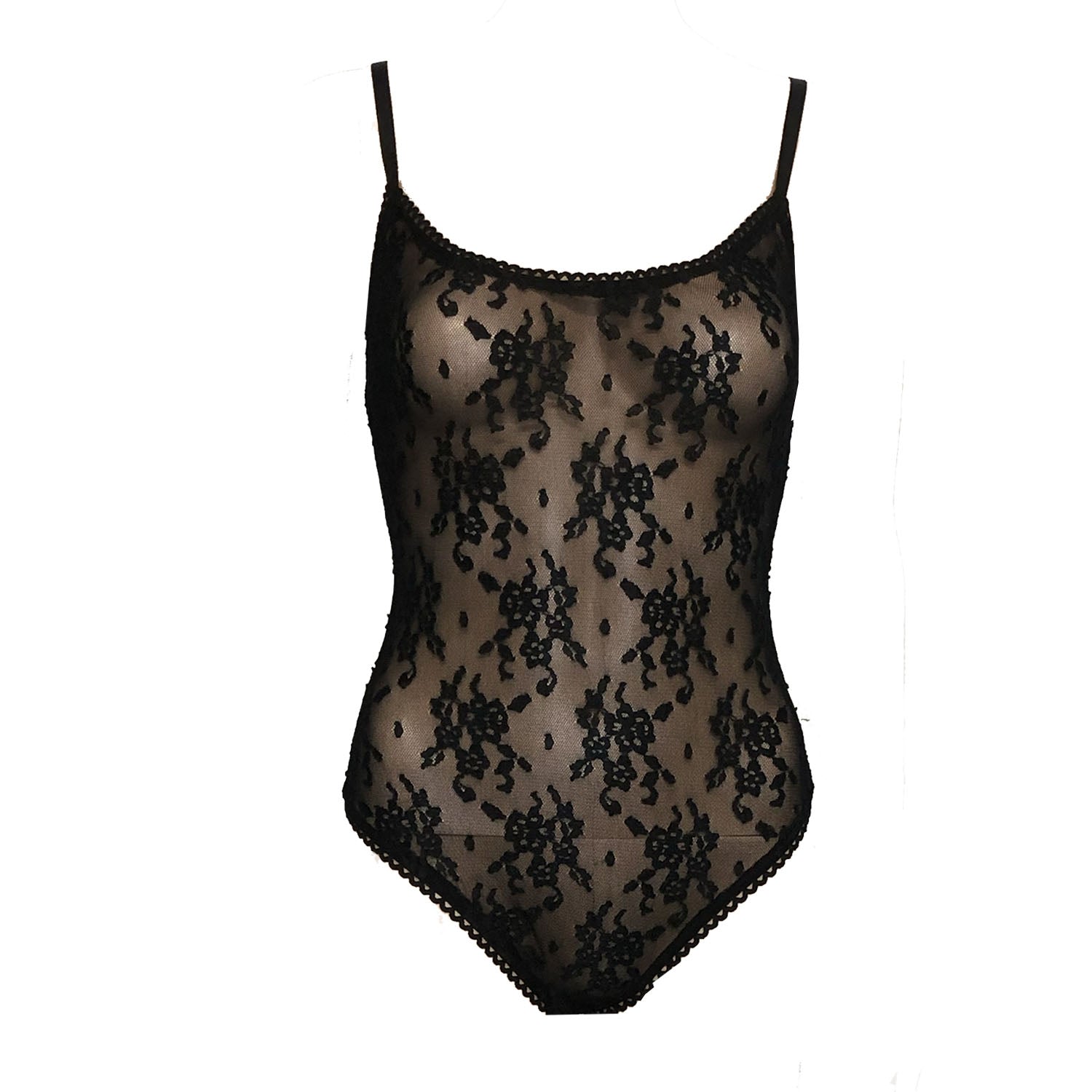 Deborah Lindquist Eco Lifestyle Women's Black Vera Lace Bodysuit In Black