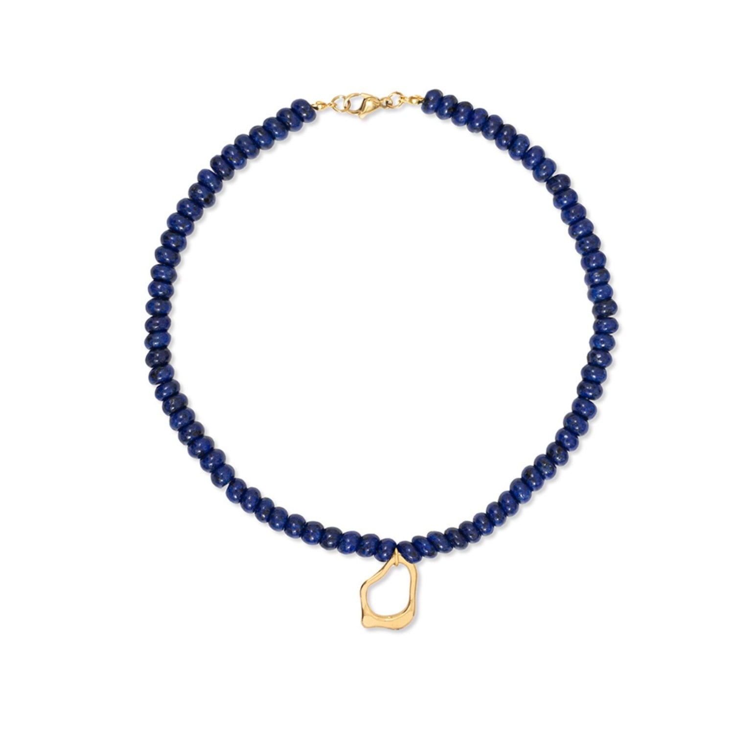 A Weathered Penny Women's Blue / Gold Kari Beaded Necklace ~ Navy In Blue