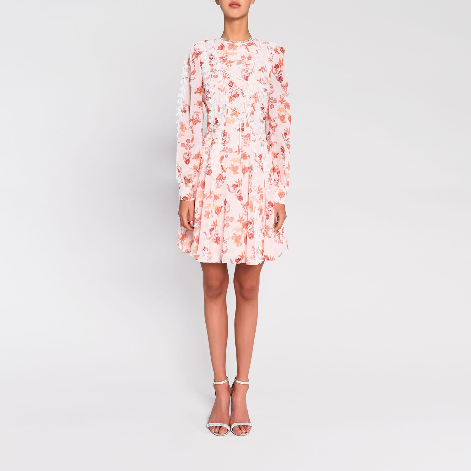 peach spring dress