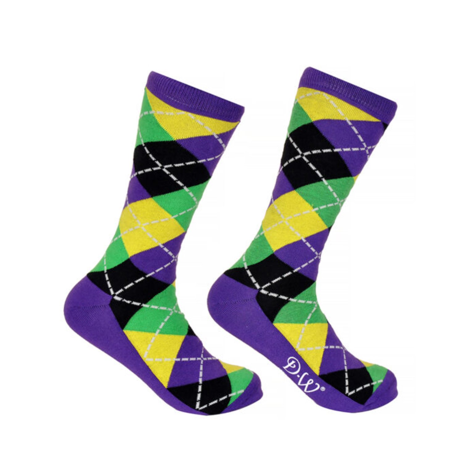 Men’s Pink / Purple Patterned Socks - Purple Yellow David Wej